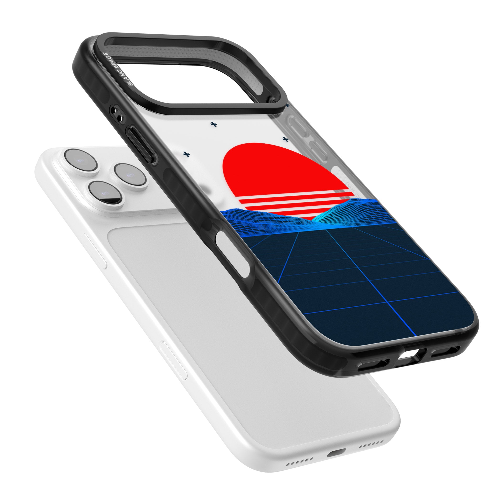 Japanese Sunset Vaporwave iPhone 17 Pro Impact Black Phone Case Colours