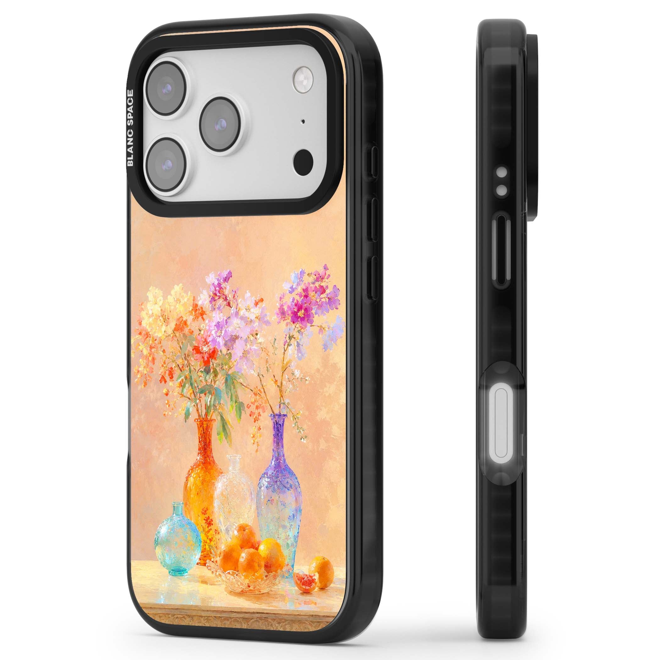 Peach Glass art iPhone case | Clear Impact case for iPhone 17 Pro, iPhone 17 Pro Max