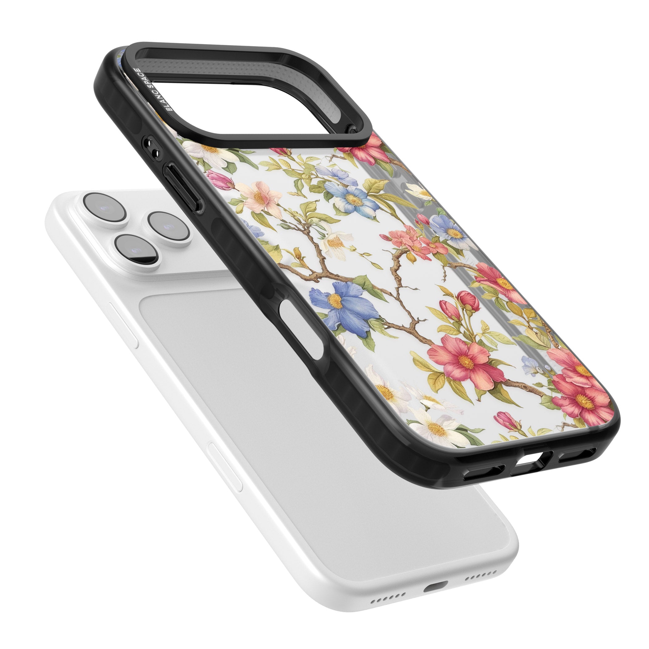 Vintage Vines & Flowers iPhone 17 Pro Impact Black Phone Case Colours