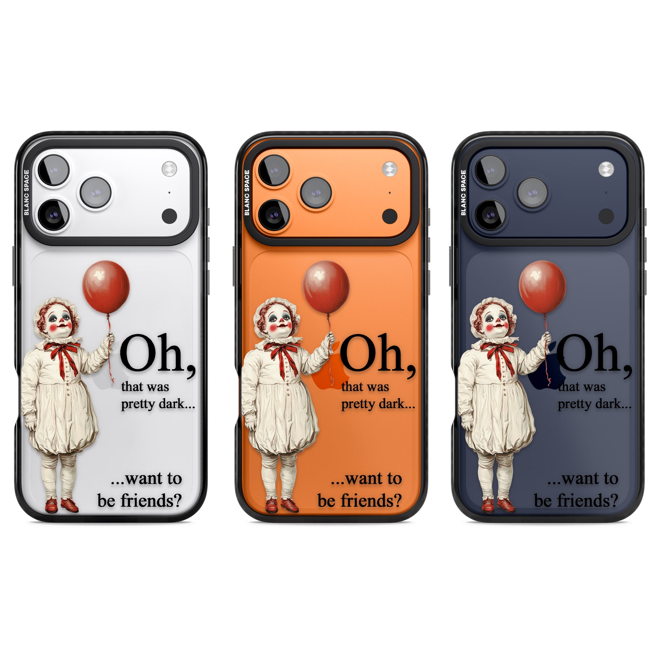 Want To Be Friends? iPhone 17 Pro Impact Black Phone Case APT Impact Protection