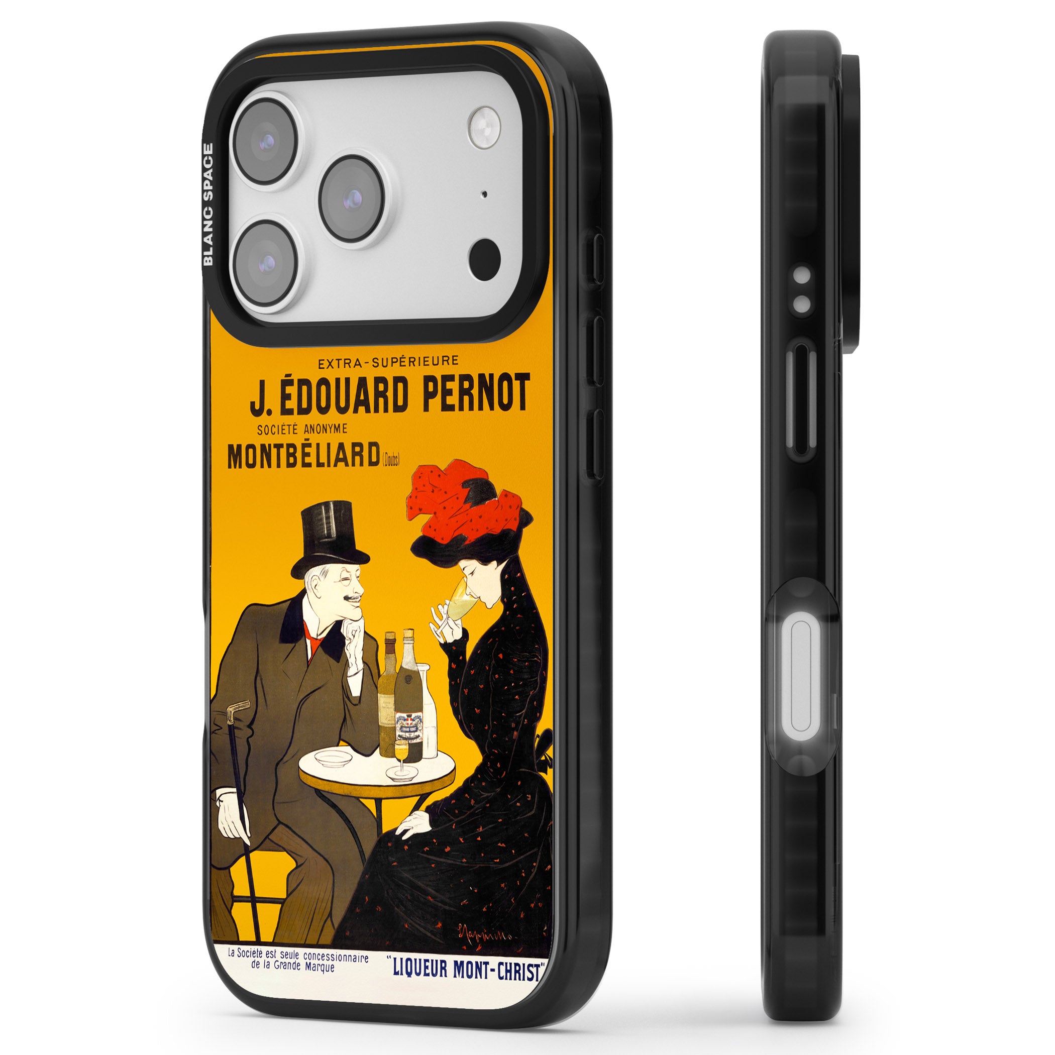 Absinthe, J.Edouard Pernot Poster iPhone 17 Pro Impact Black Phone Case Side Profile