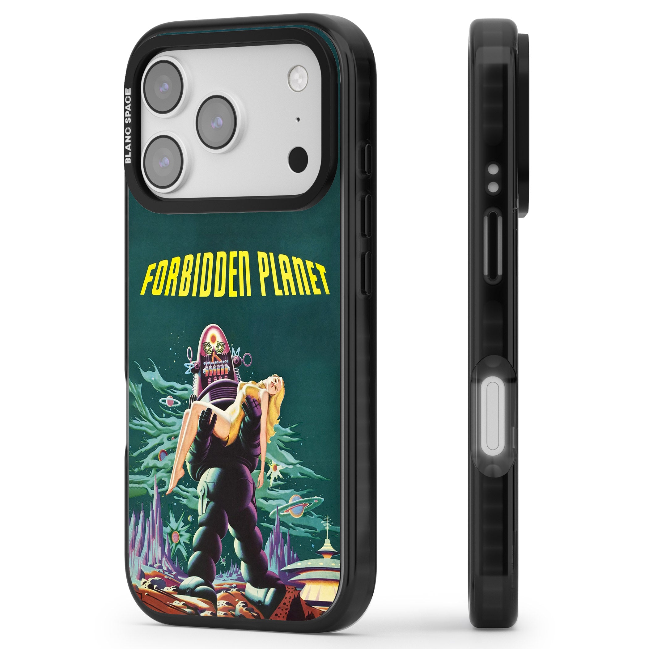 Forbidden Planet Poster iPhone 17 Pro Impact Black Phone Case Side Profile