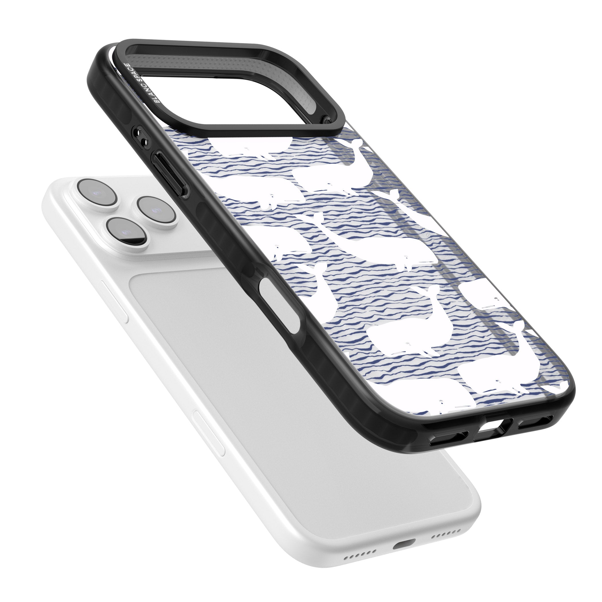 Whale Wave iPhone 17 Pro Max Impact Black Phone Case Colours