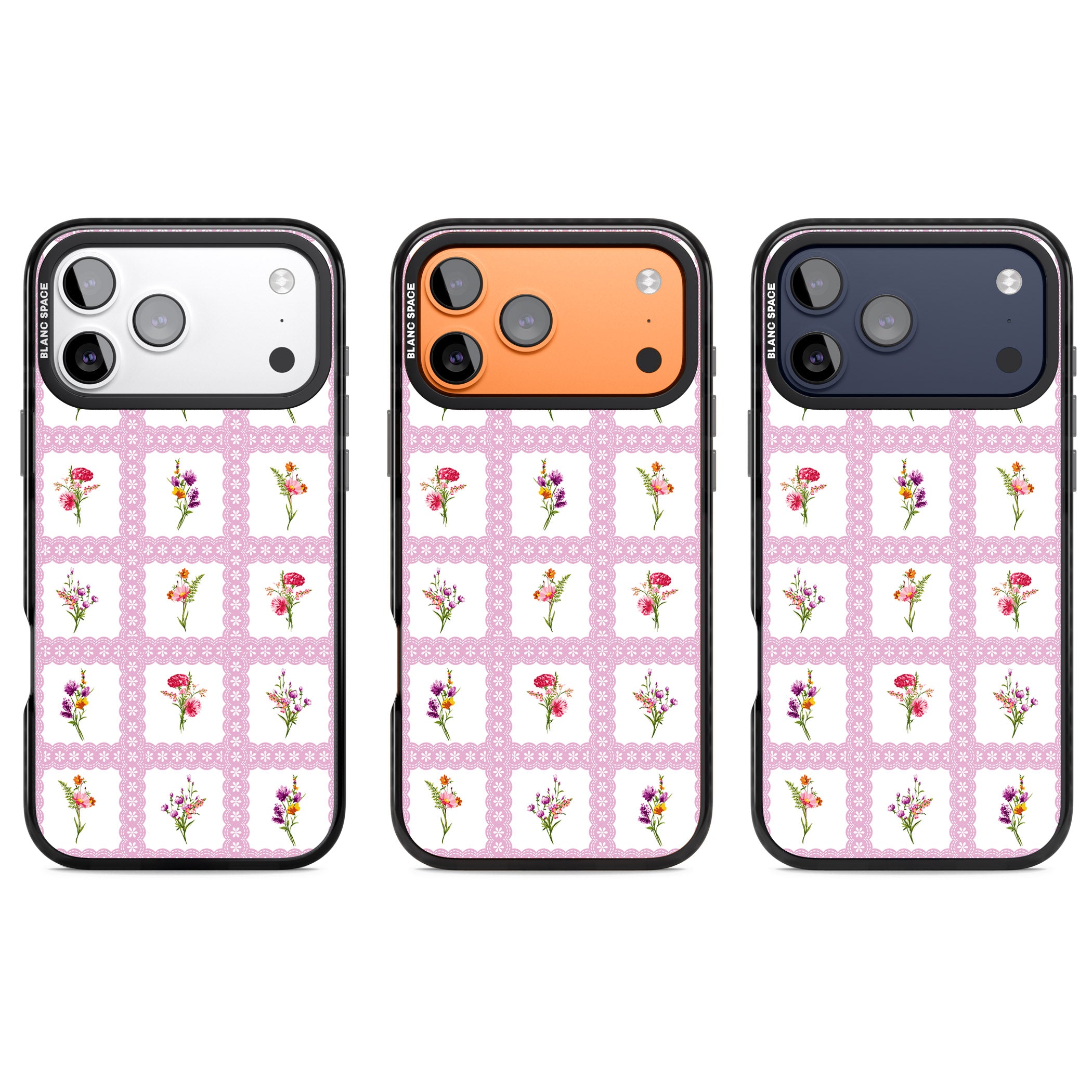 Wildflower Windows iPhone 17 Pro Impact Black Phone Case APT Impact Protection