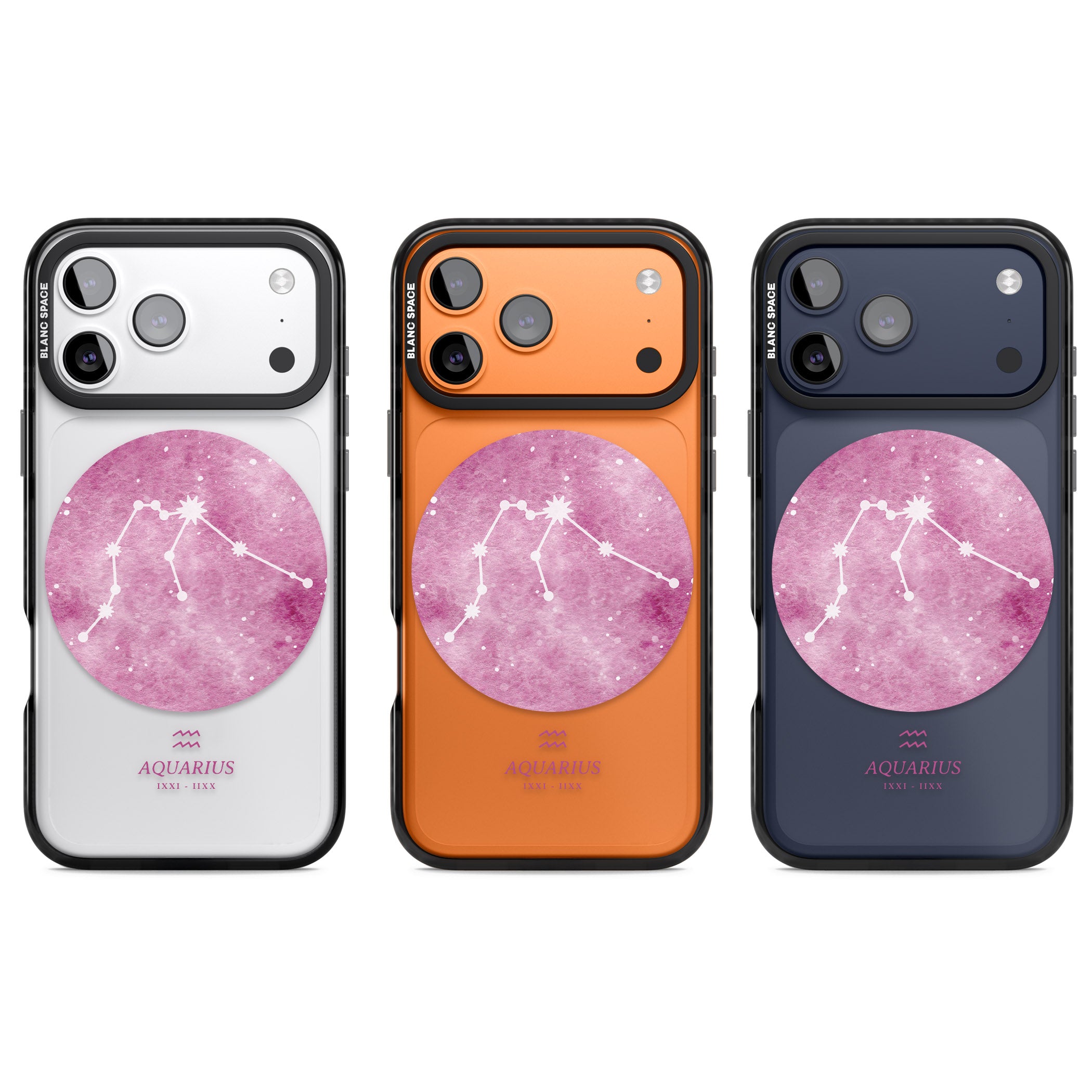 Aquarius Zodiac iPhone 17 Pro Impact Black Phone Case APT Impact Protection