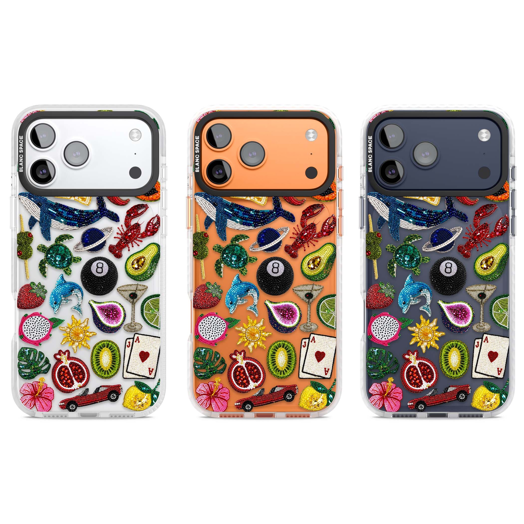 Beaded Mix cute iPhone case | Black Impact case for iPhone 17 Pro, iPhone 17 Pro Max