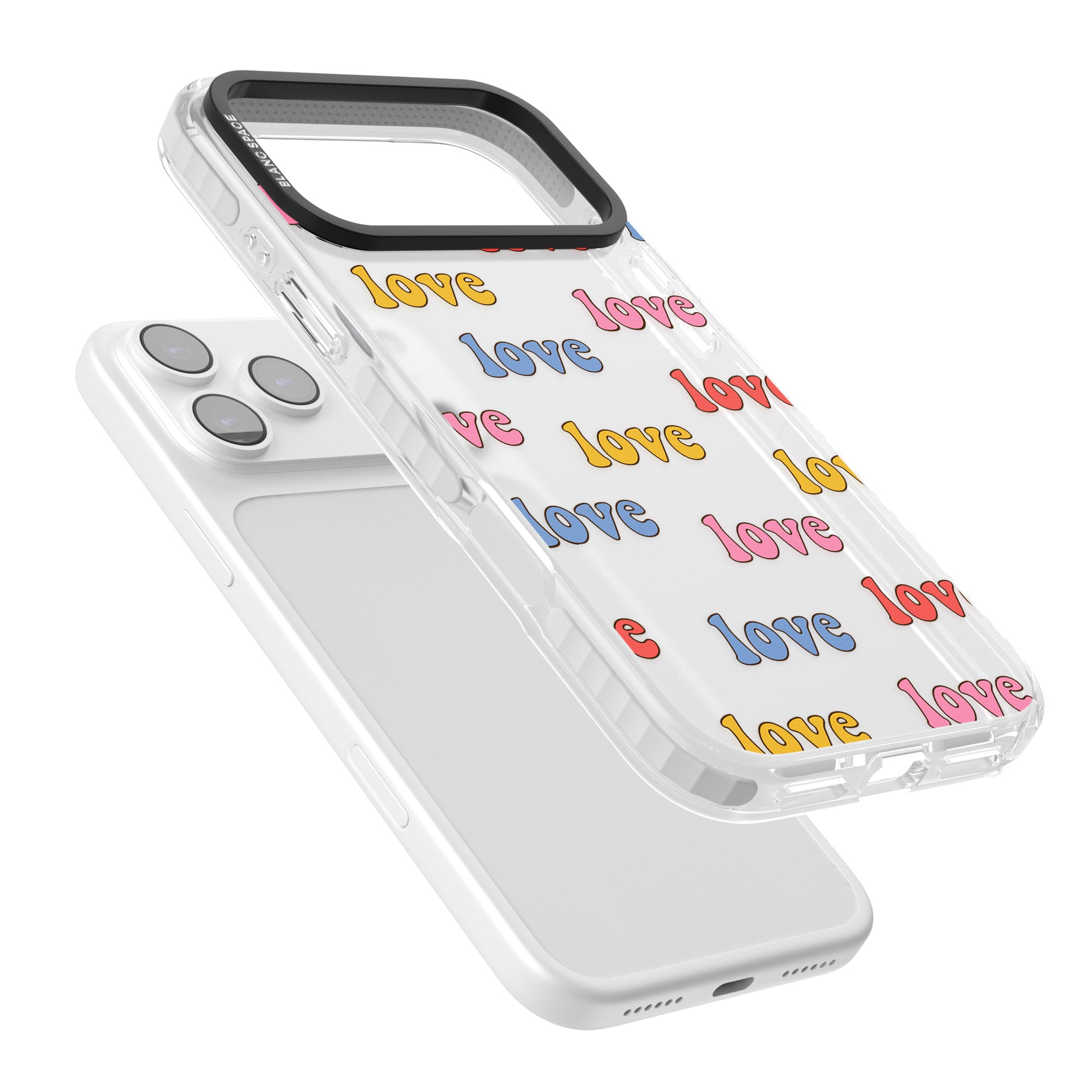 Love Pattern iPhone 17 Pro Impact Clear Phone Case Colours