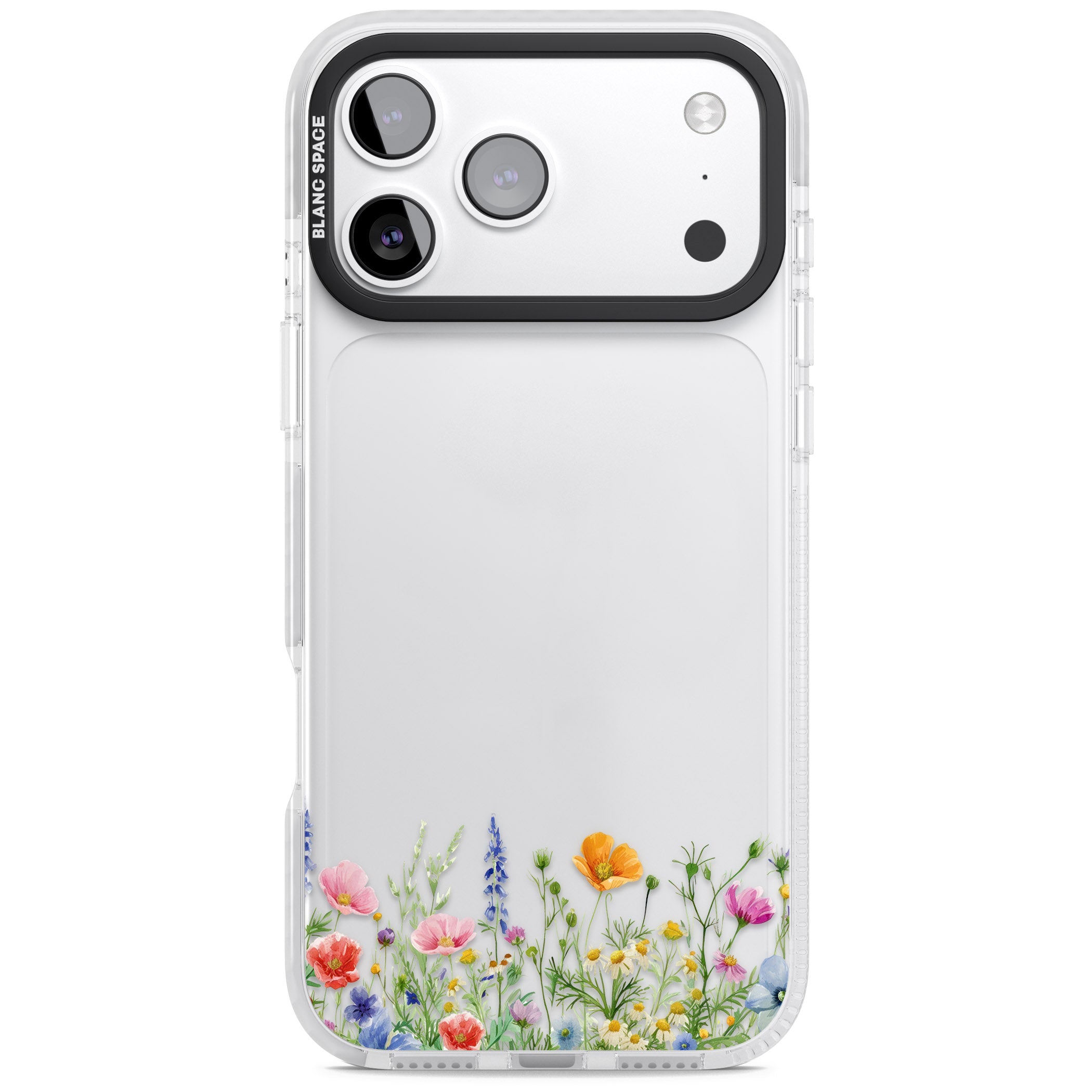Minimal Wildflowers iPhone 17 Pro Max Impact Clear Phone Case
