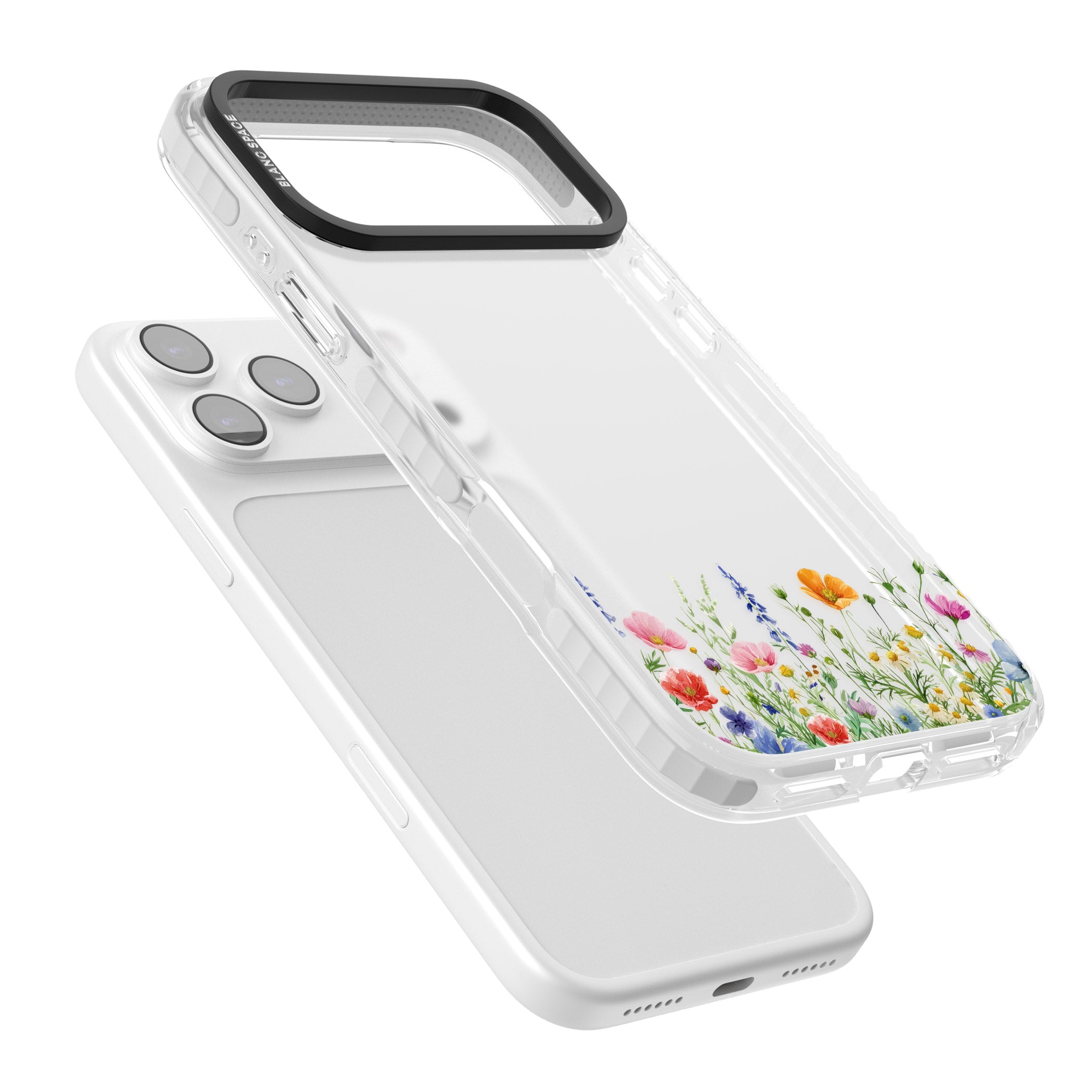 Minimal Wildflowers iPhone 17 Pro Max Impact Clear Phone Case Colours
