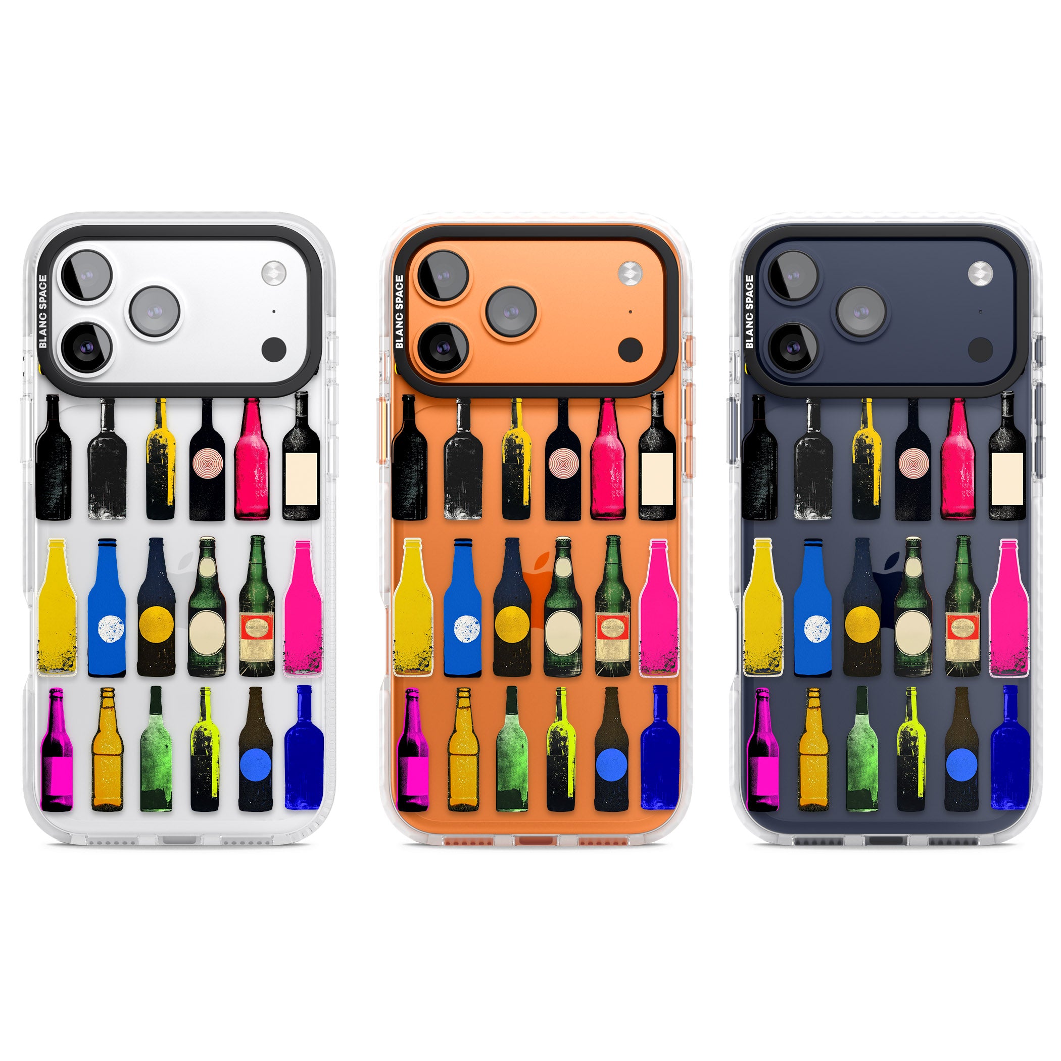 Glass Bottles iPhone 17 Pro Impact Clear Phone Case APT Impact Protection