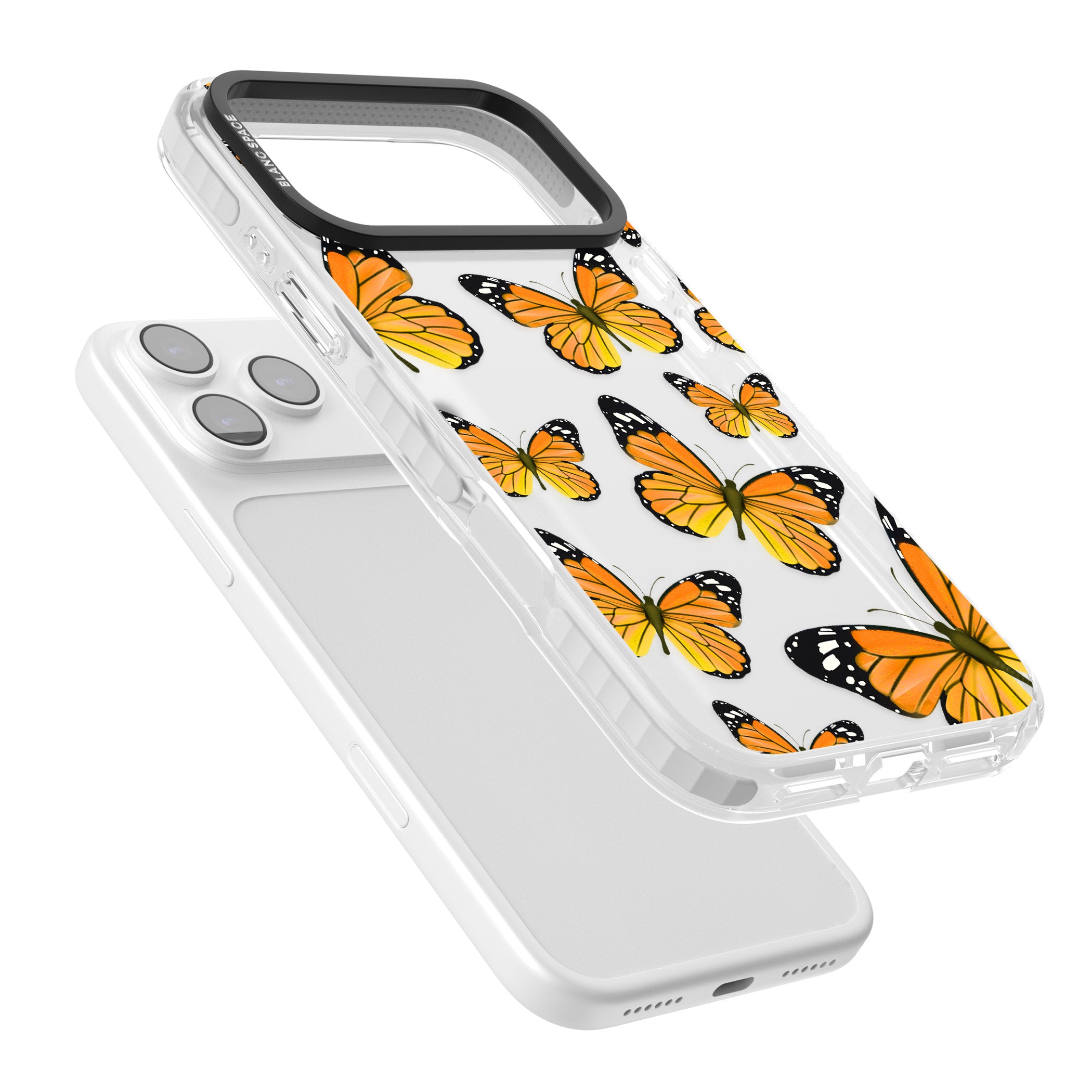 Sun Yellow Butterflies iPhone 17 Pro Impact Clear Phone Case Colours