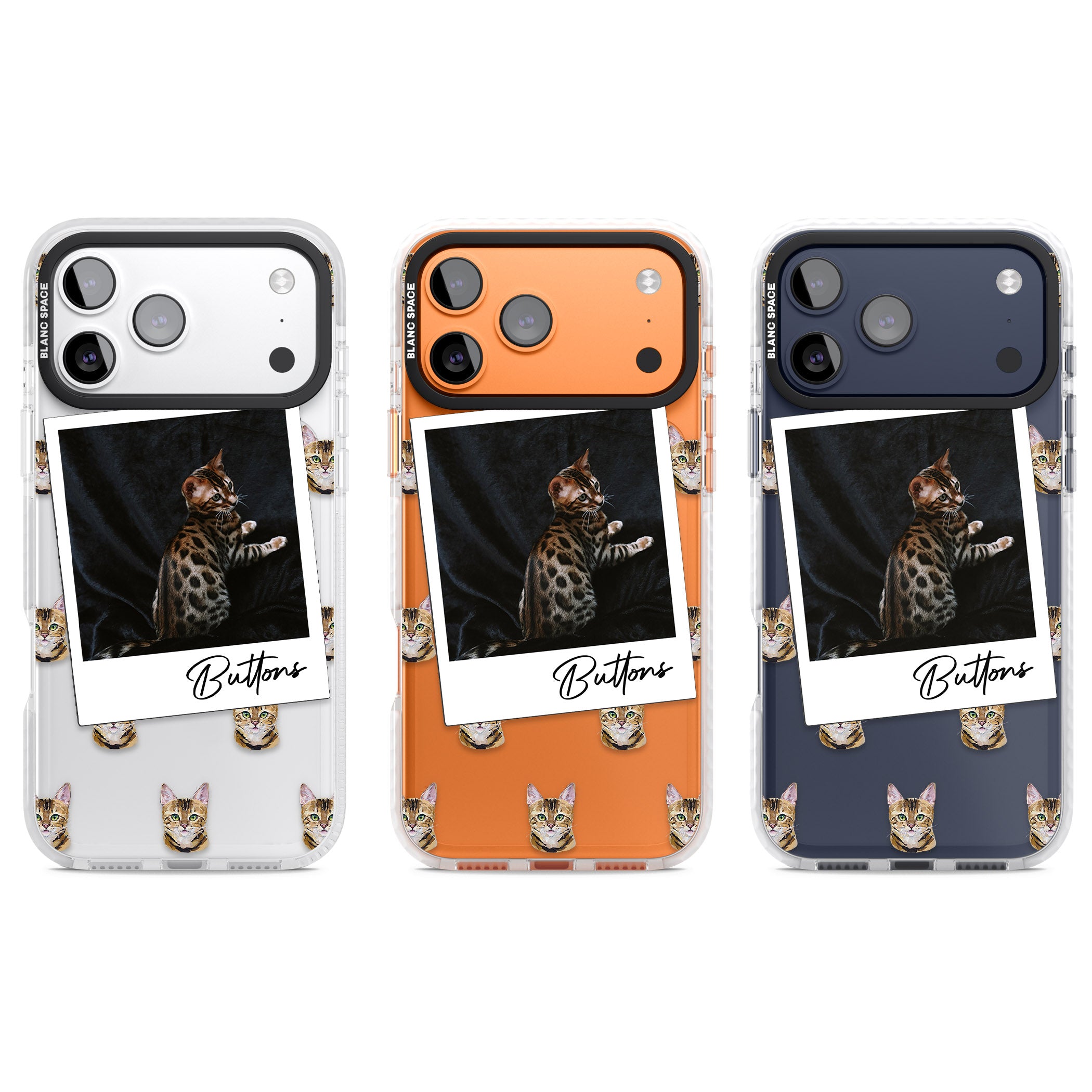 Personalised Bengal Cat Photo iPhone 17 Pro Impact Clear Phone Case APT Impact Protection