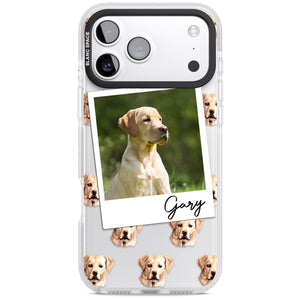 Personalised Tan Black Labrador Instant Camera Photo