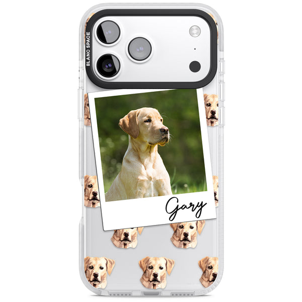 Personalised Tan Black Labrador Instant Camera Photo
