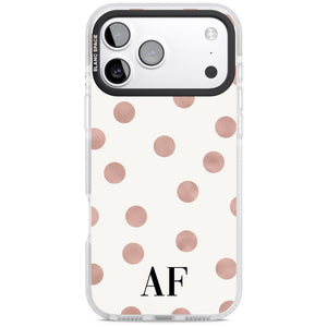 Personalised Rose Gold Dots & Initials