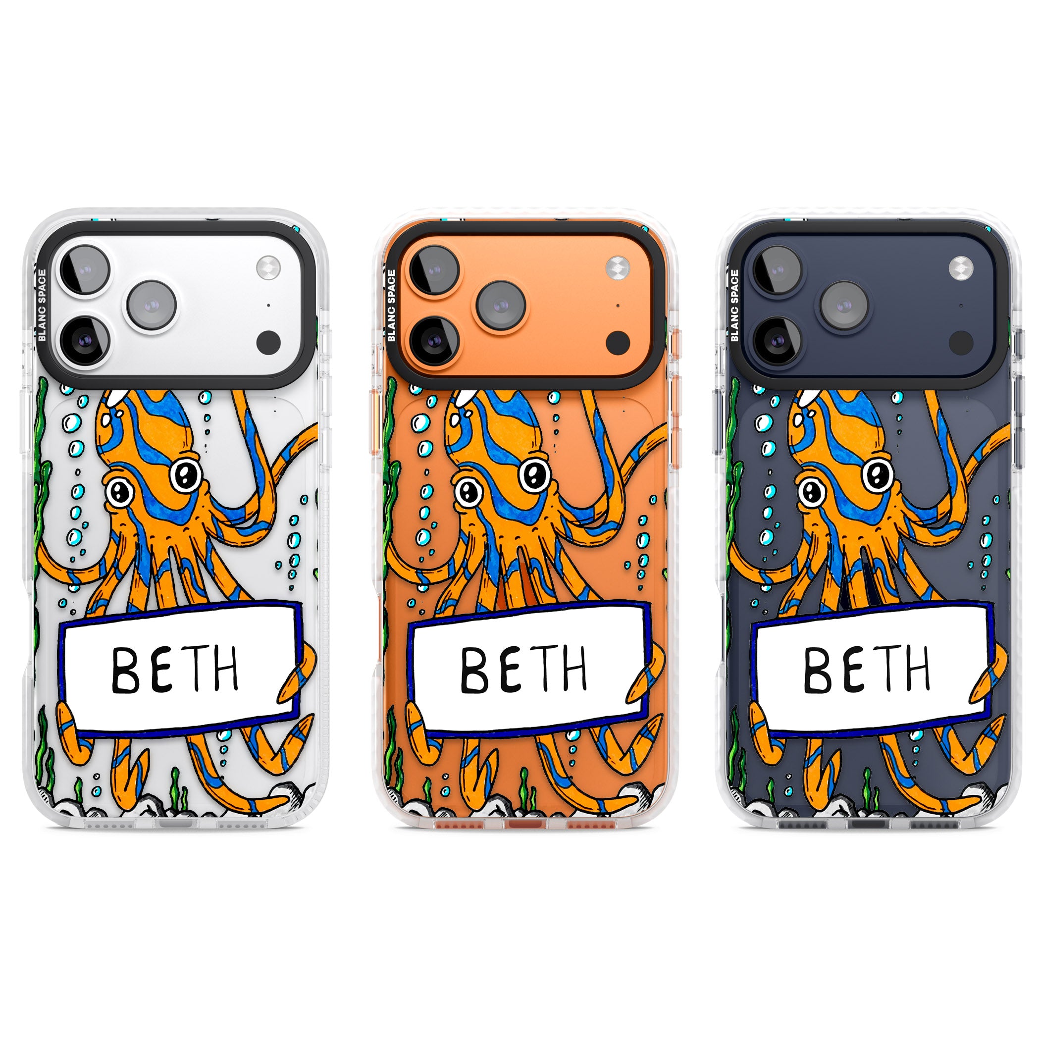 Personalised Octo iPhone 17 Pro Impact Clear Phone Case APT Impact Protection