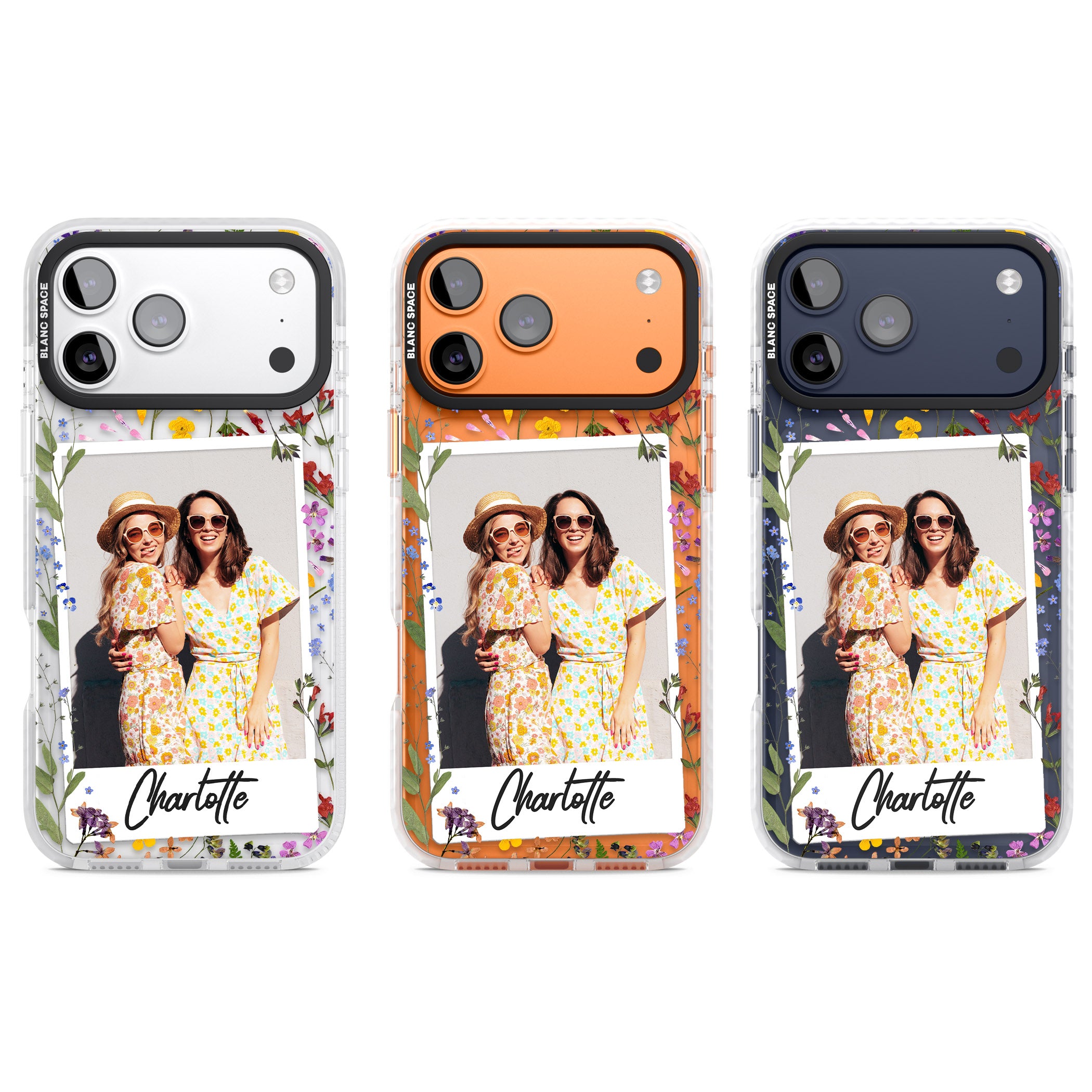 Personalised Wildflower Instant Photo iPhone 17 Pro Impact Clear Phone Case APT Impact Protection