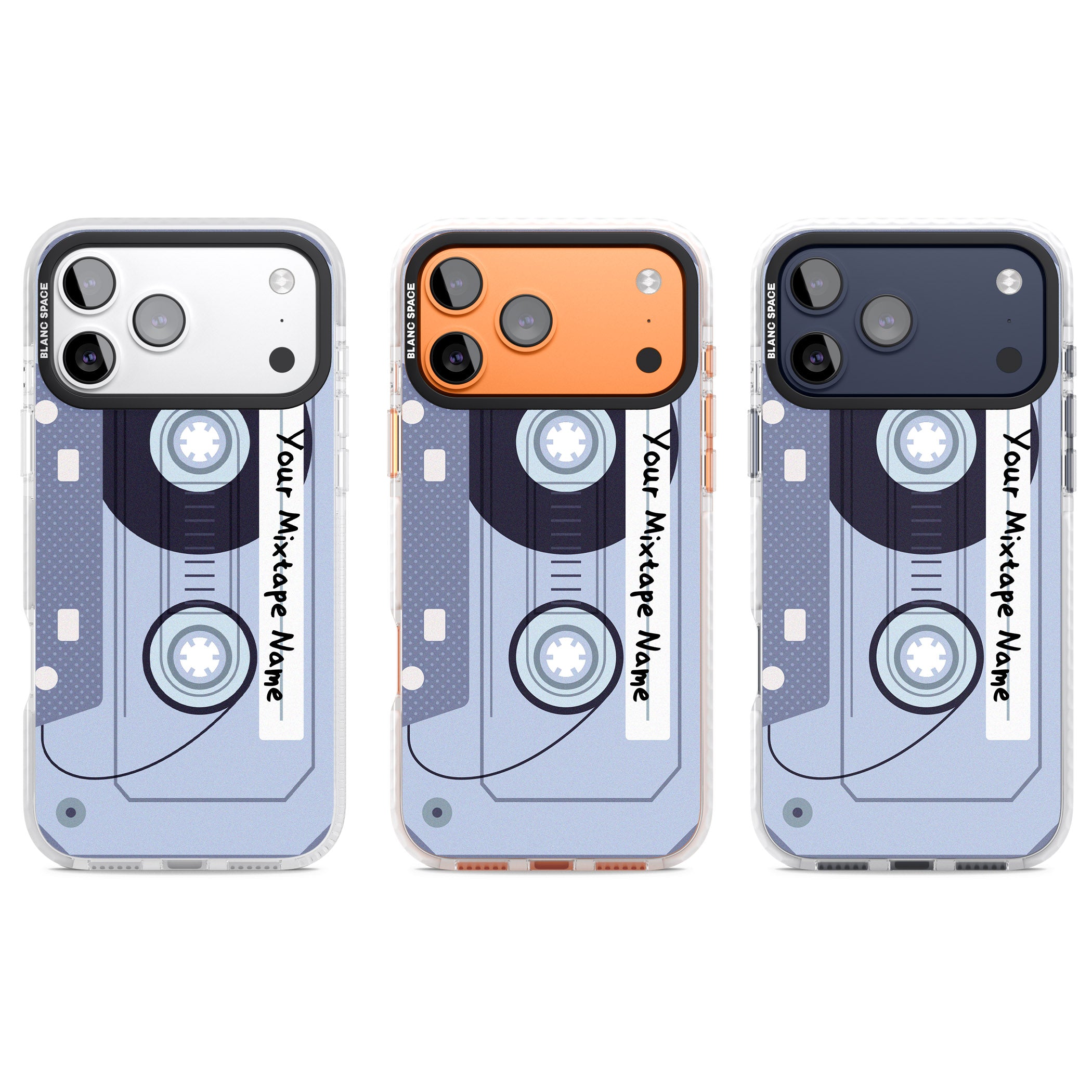 Personalised Retro Mixtape Industrial iPhone 17 Pro Impact Clear Phone Case APT Impact Protection