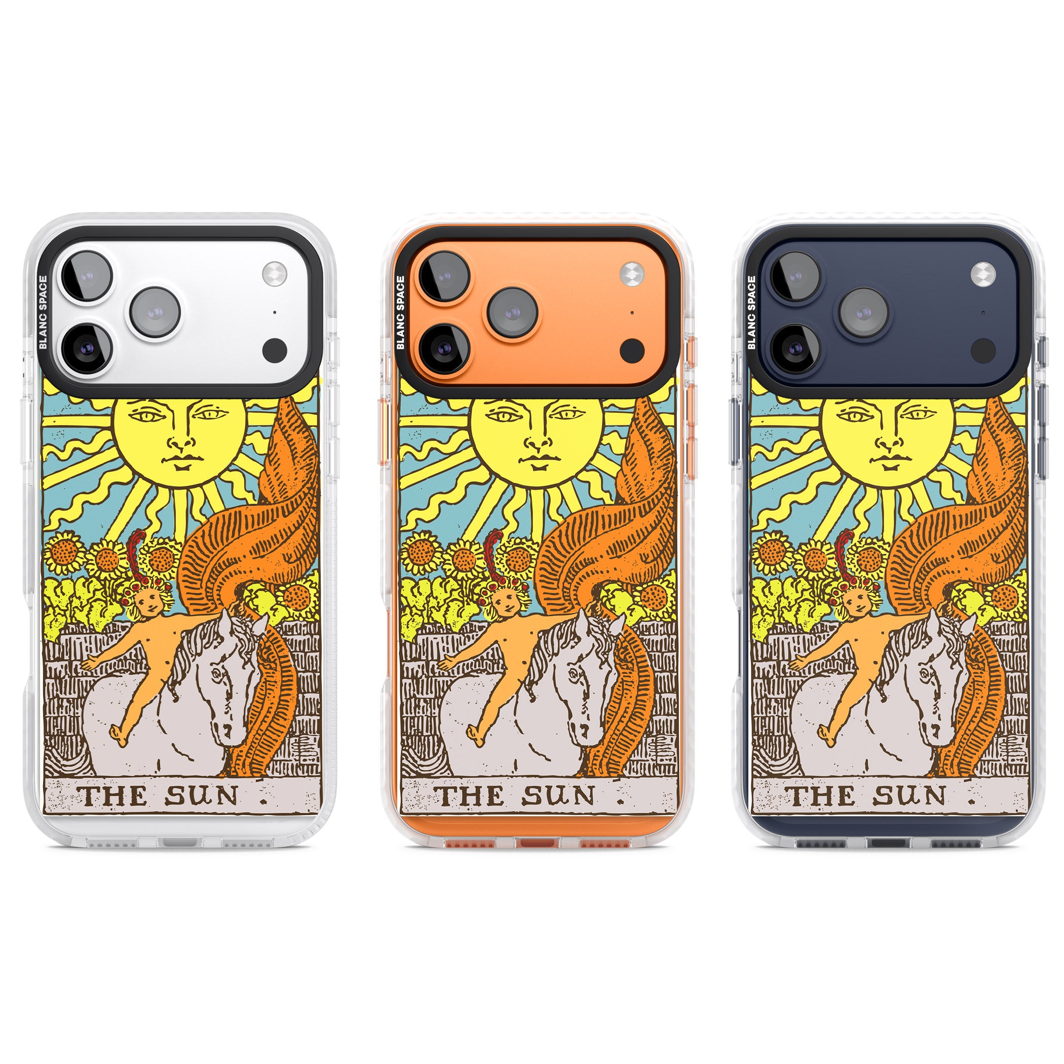 Personalised The Sun Tarot Card (Color) iPhone 17 Pro Impact Clear Phone Case APT Impact Protection