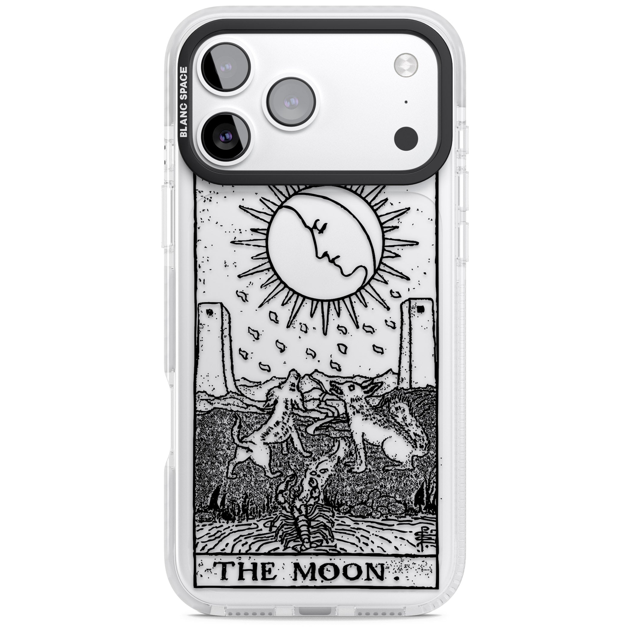 Personalised The Moon Tarot Card (Clear) iPhone 17 Pro Max Impact Clear Phone Case