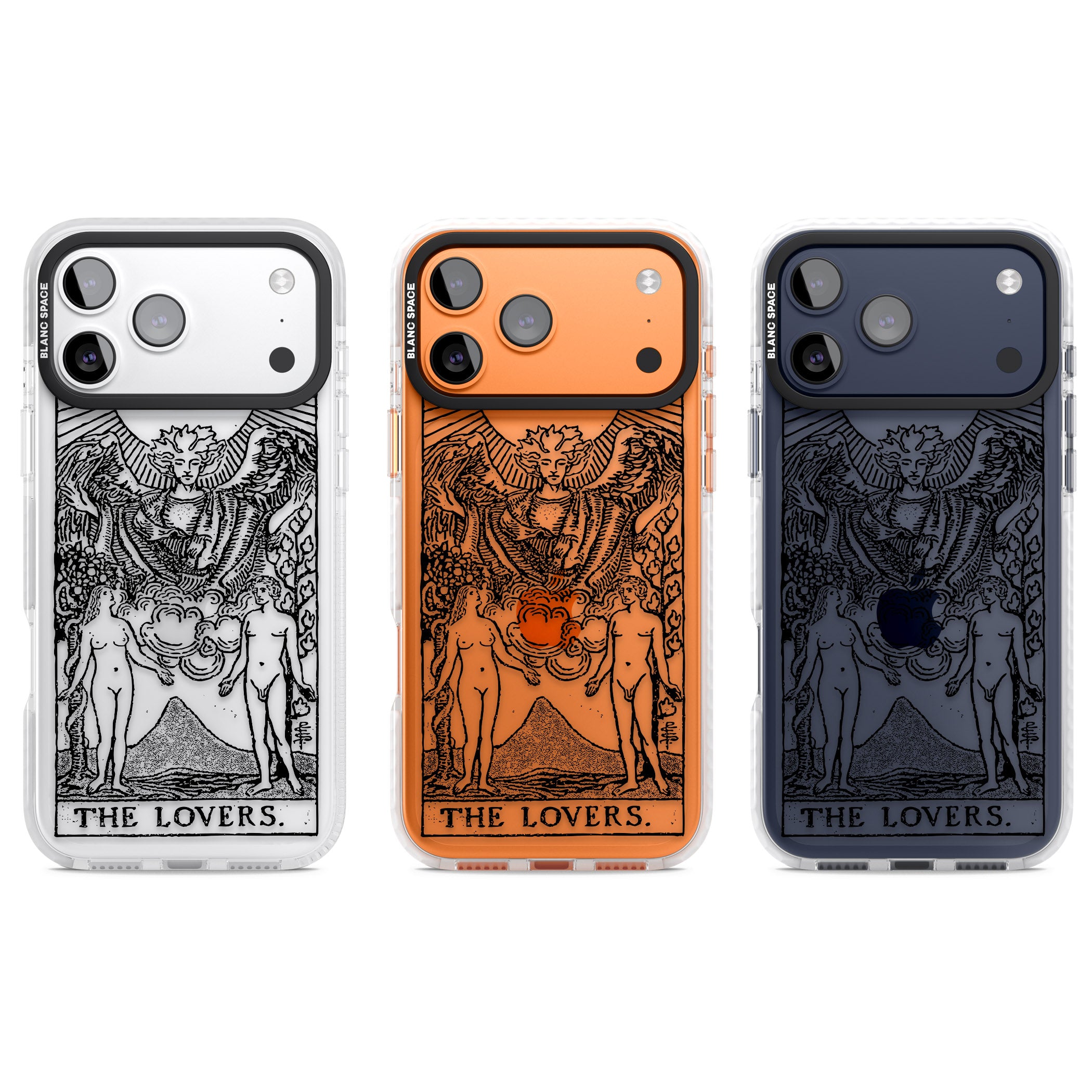 Personalised The Lovers Tarot Card (Clear) iPhone 17 Pro Impact Clear Phone Case APT Impact Protection