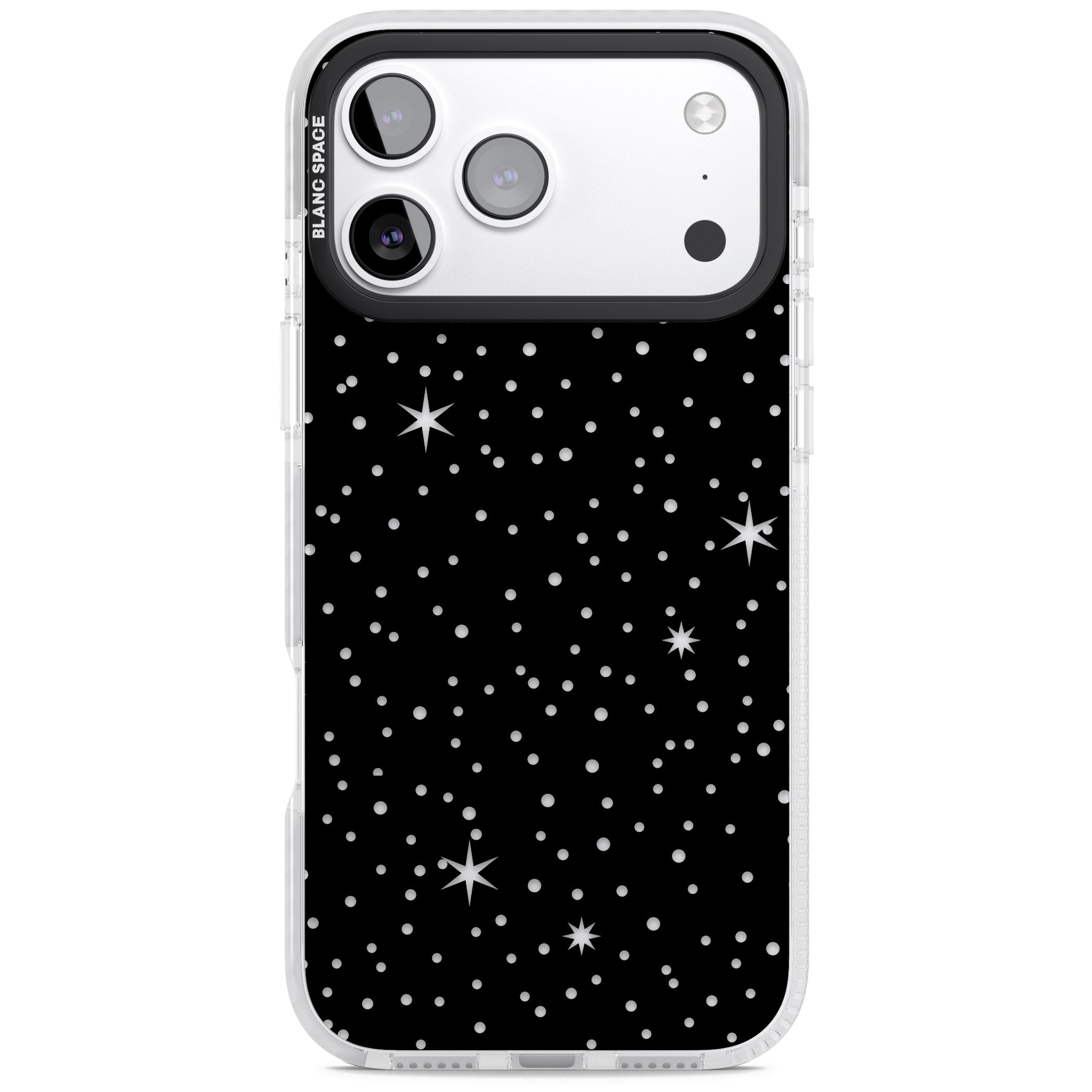 Celestial Cut Out Stars iPhone 17 Pro Impact Clear Phone Case