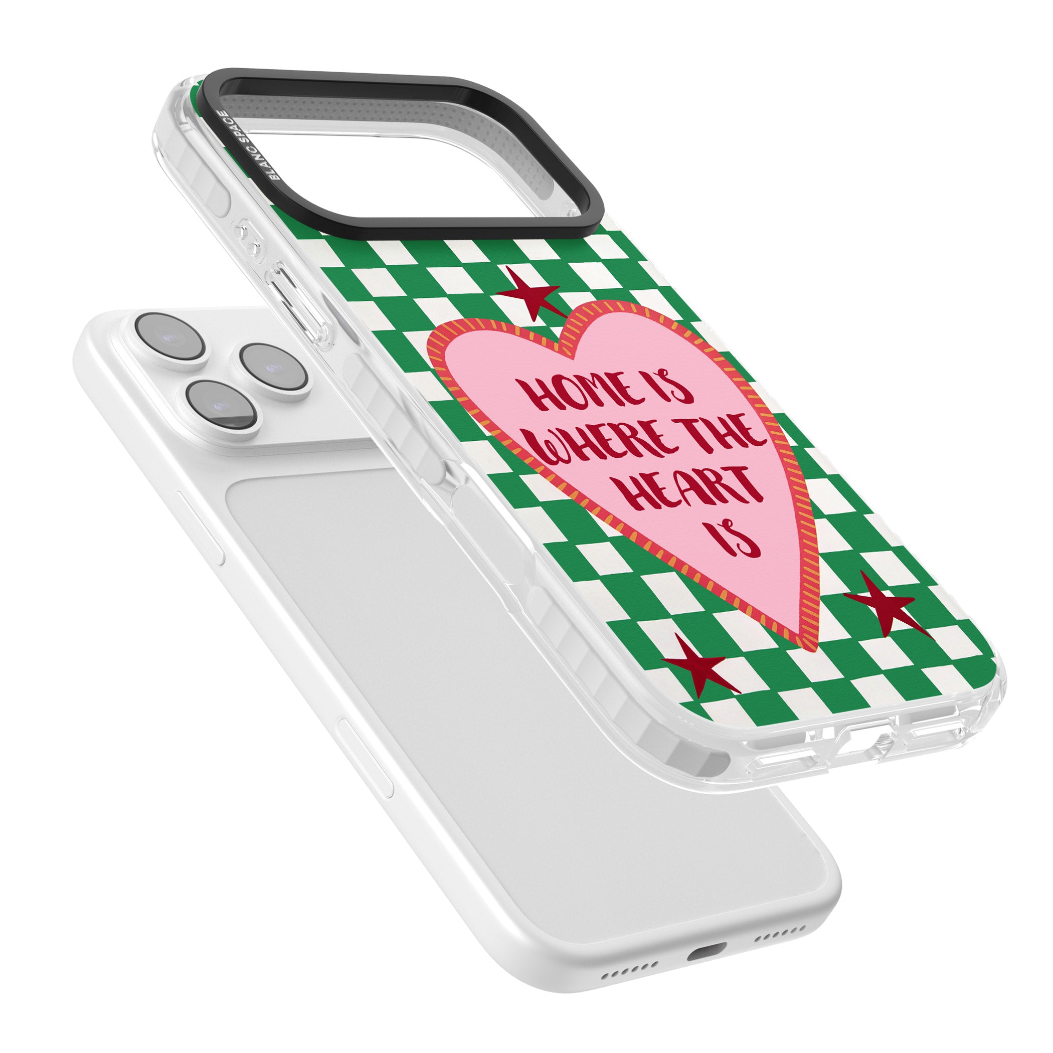 Home Is Where The Heart Is iPhone 17 Pro Impact Clear Phone Case Colours