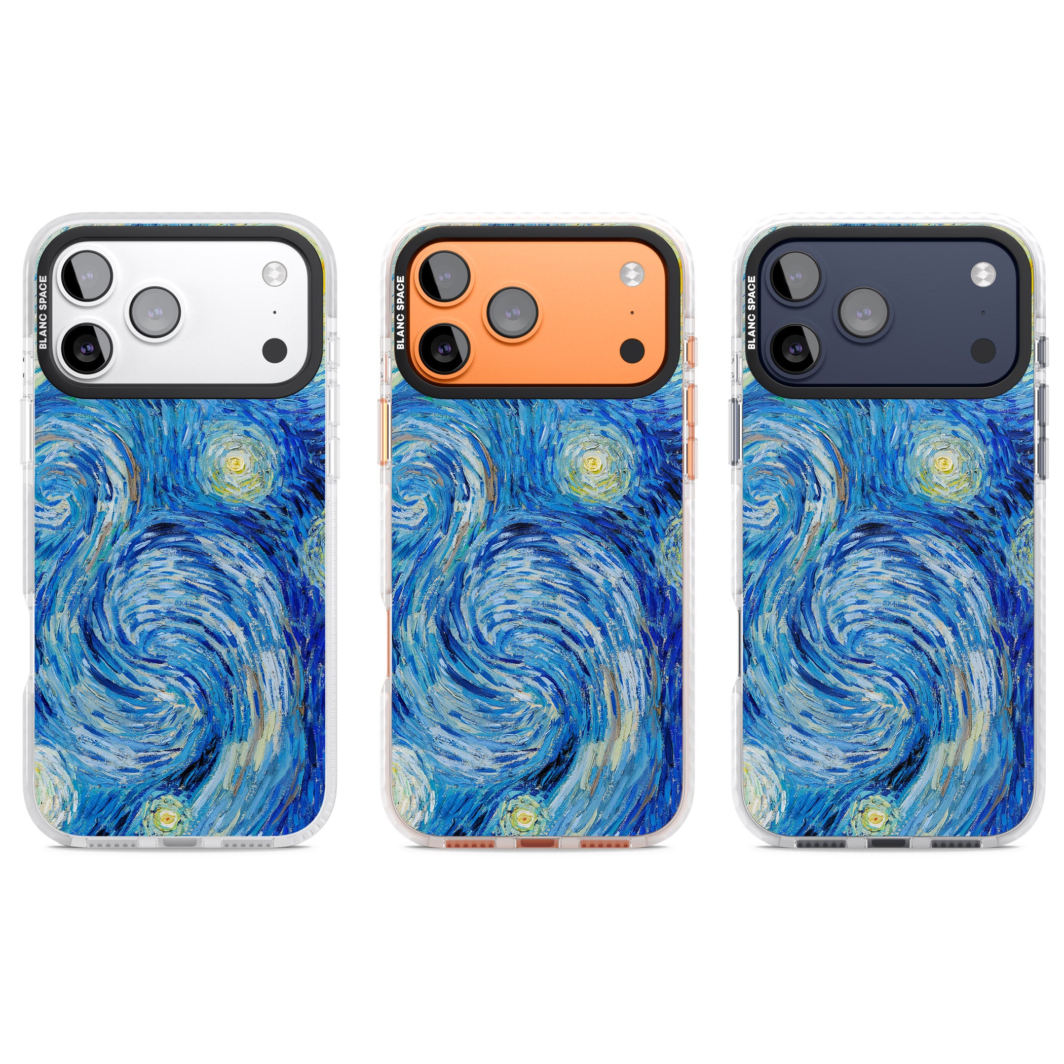 The Starry Night By Vincent Van Gogh iPhone 17 Pro Impact Clear Phone Case APT Impact Protection