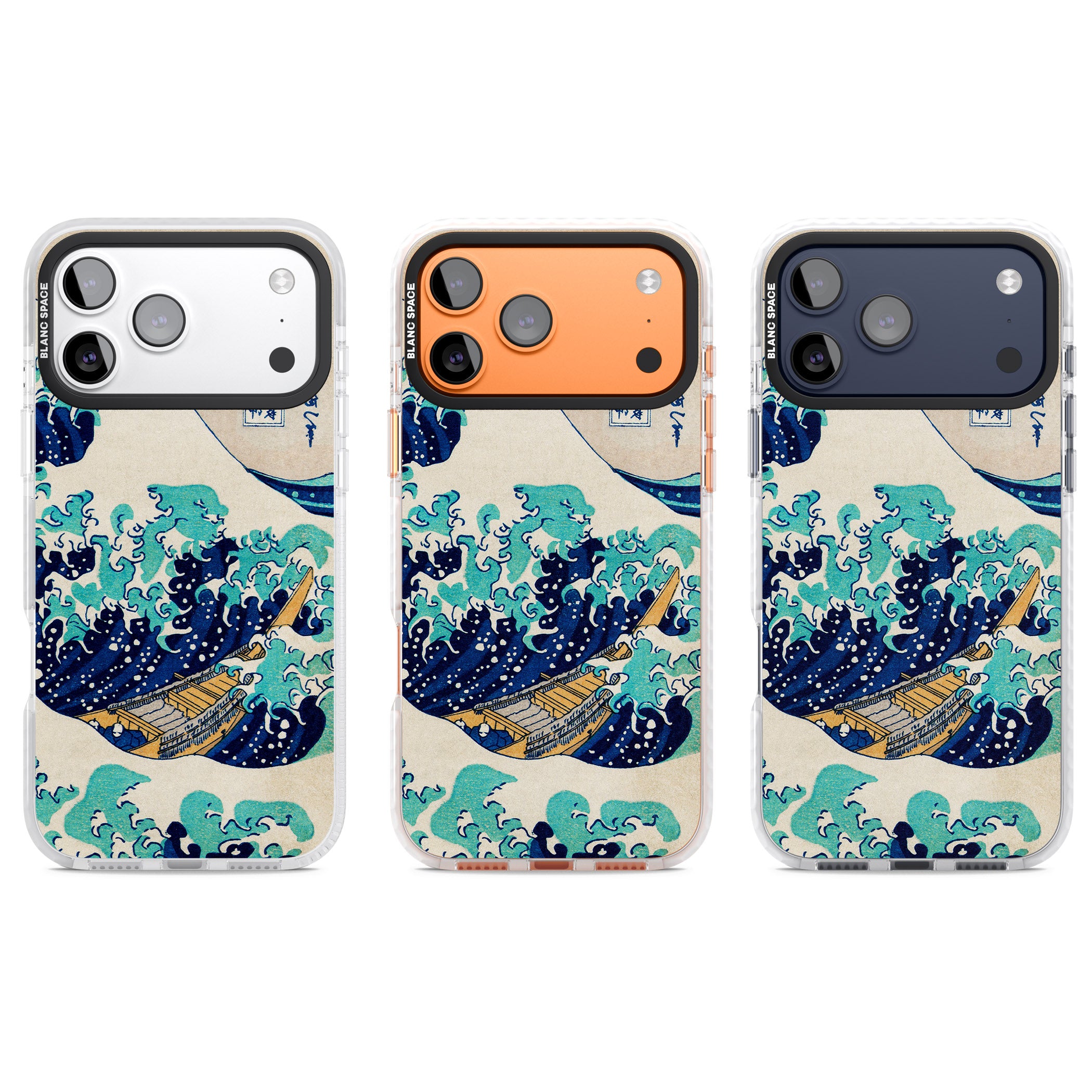 The Great Wave By Katsushika Hokusai iPhone 17 Pro Impact Clear Phone Case APT Impact Protection