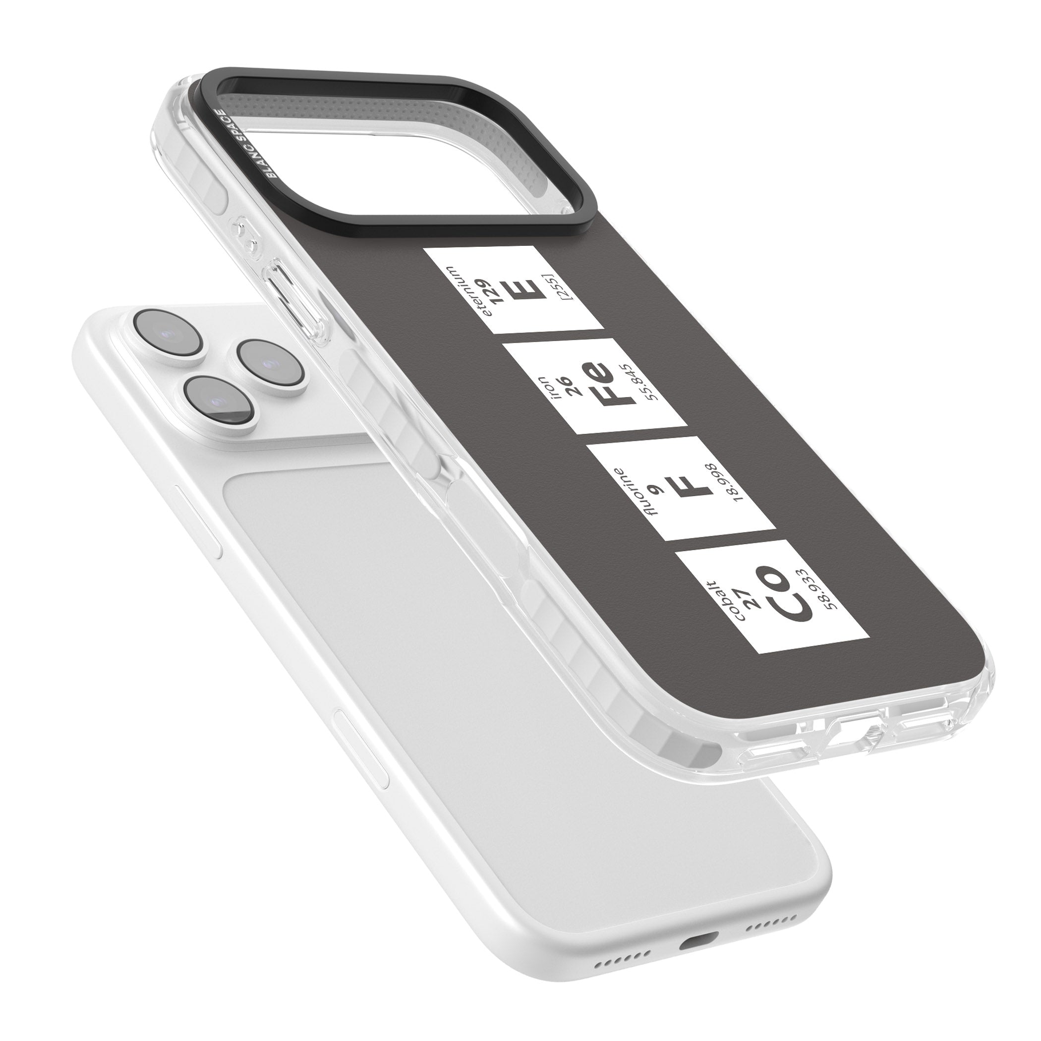 Coffee Element (Grey) iPhone 17 Pro Impact Clear Phone Case Colours