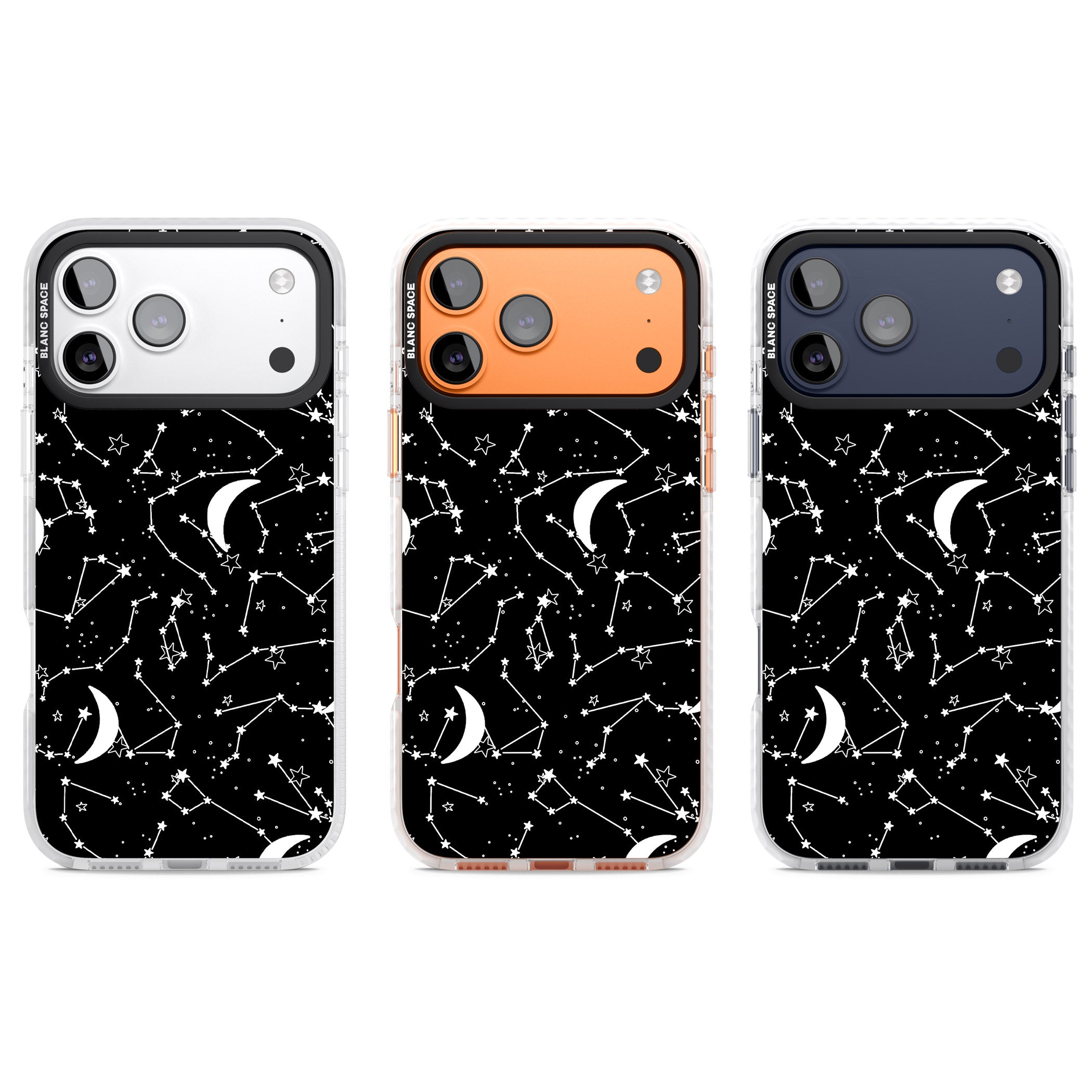 Black Celestial Constellations iPhone 17 Pro Impact Clear Phone Case APT Impact Protection