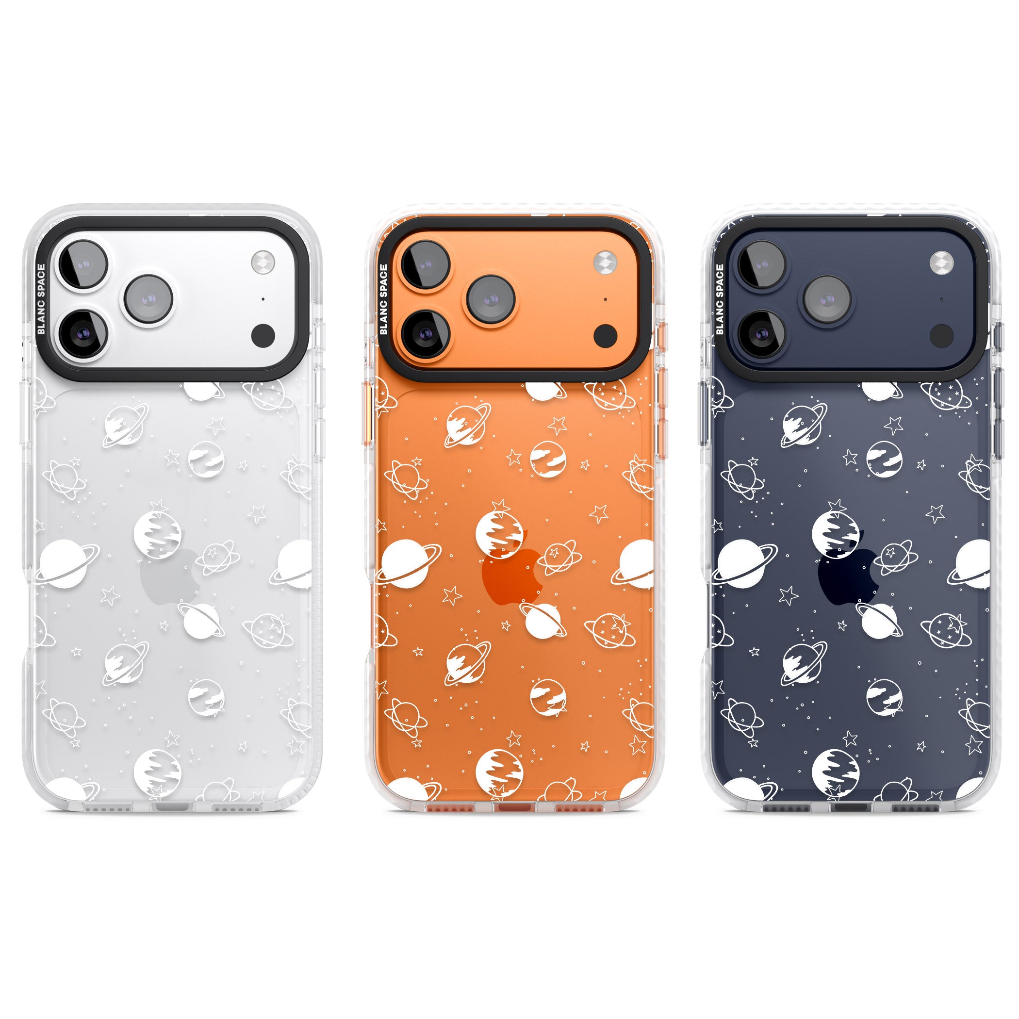 Cosmic Black Planet iPhone 17 Pro Impact Clear Phone Case APT Impact Protection