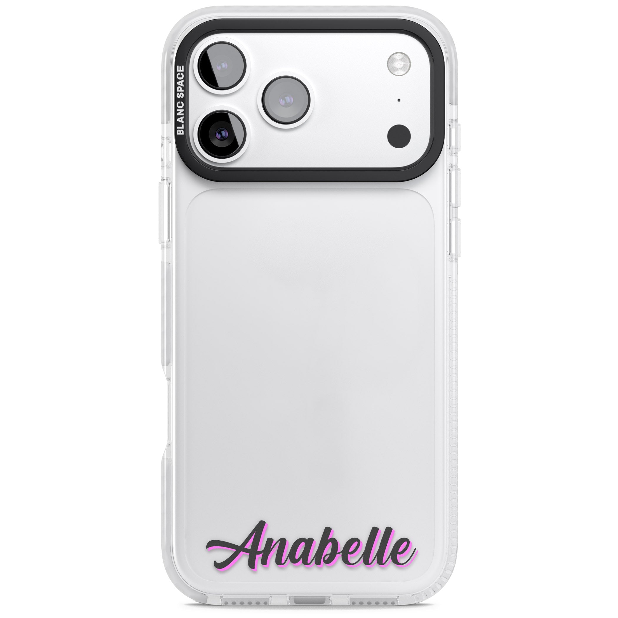 Personalised Cute Bottom Name iPhone 17 Pro Max Impact Clear Phone Case