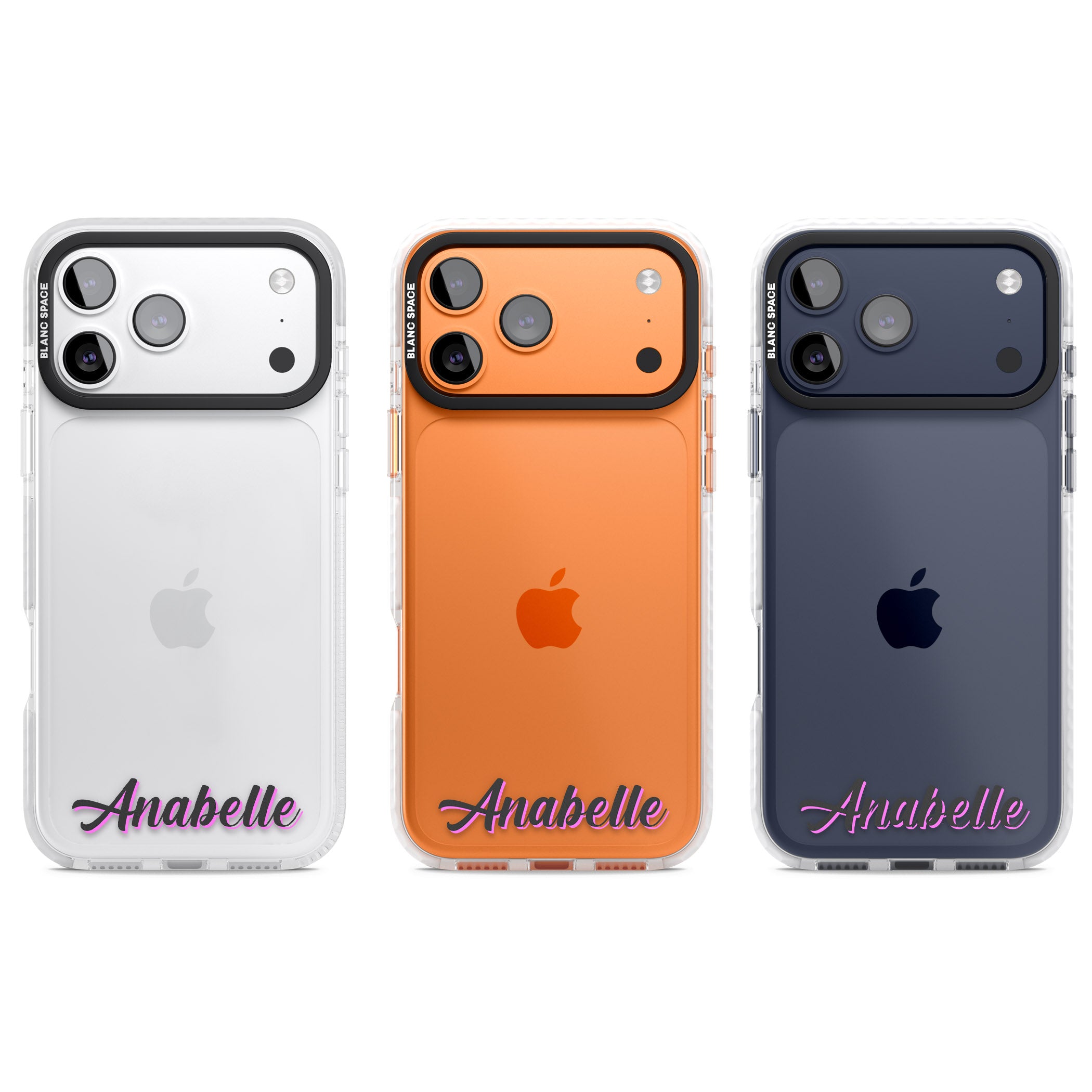 Personalised Cute Bottom Name iPhone 17 Pro Impact Clear Phone Case APT Impact Protection