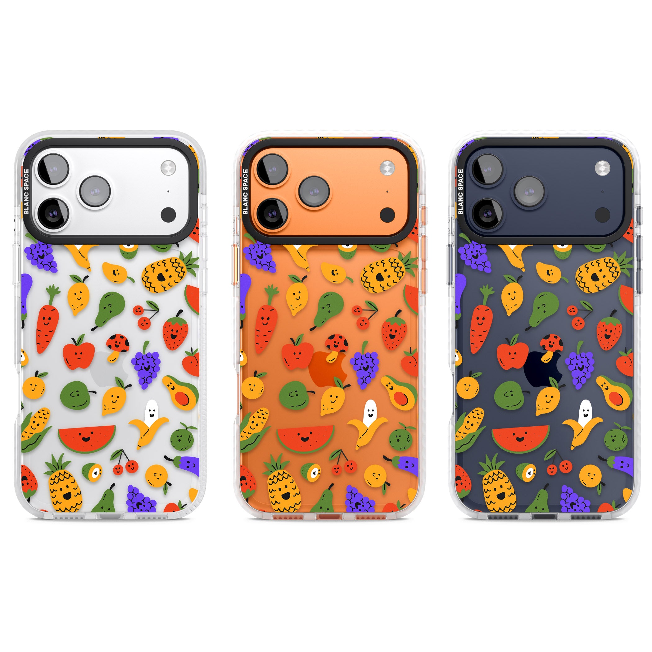 Playful Fruit Kawaii iPhone 17 Pro Impact Clear Phone Case APT Impact Protection