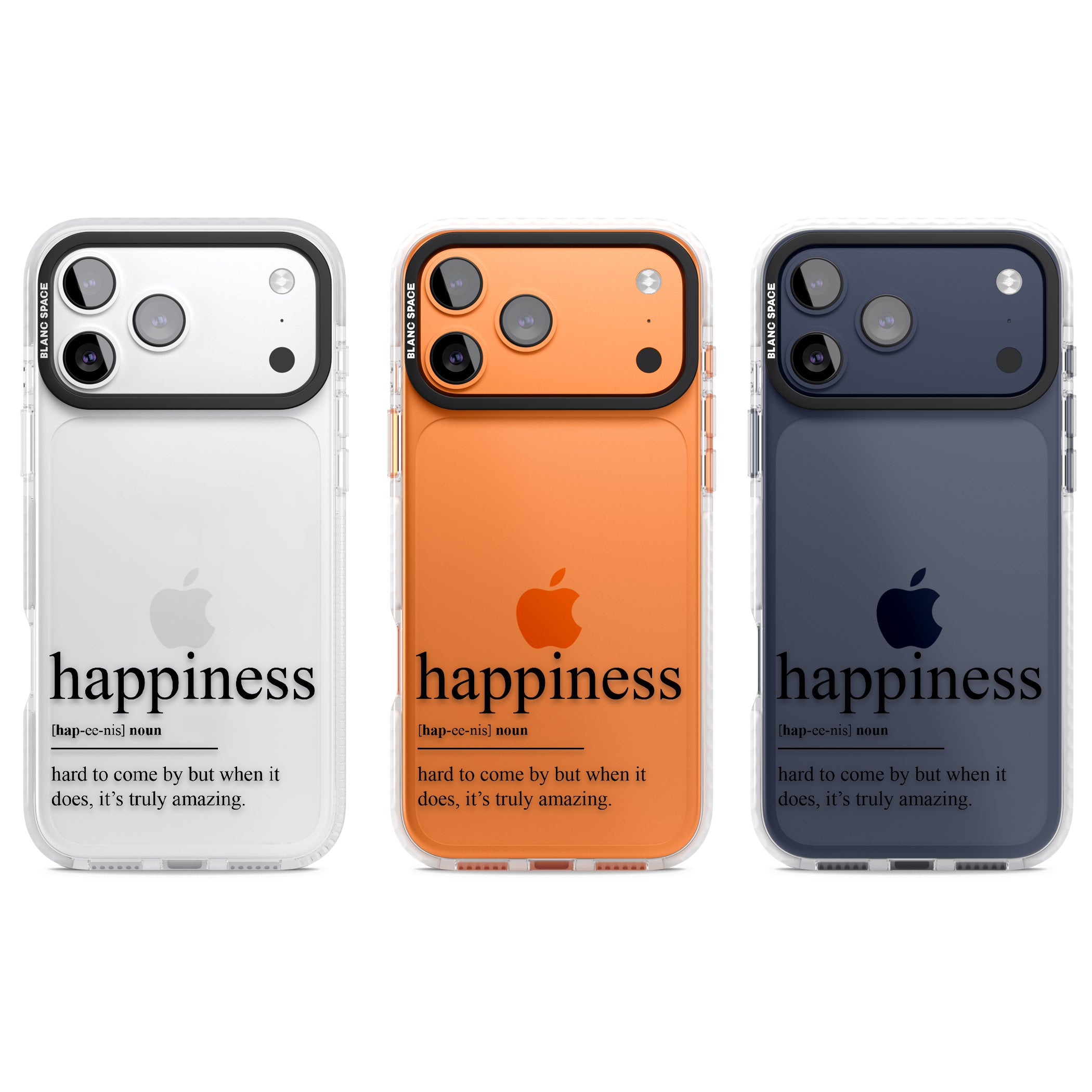 Happiness iPhone 17 Pro Impact Clear Phone Case APT Impact Protection