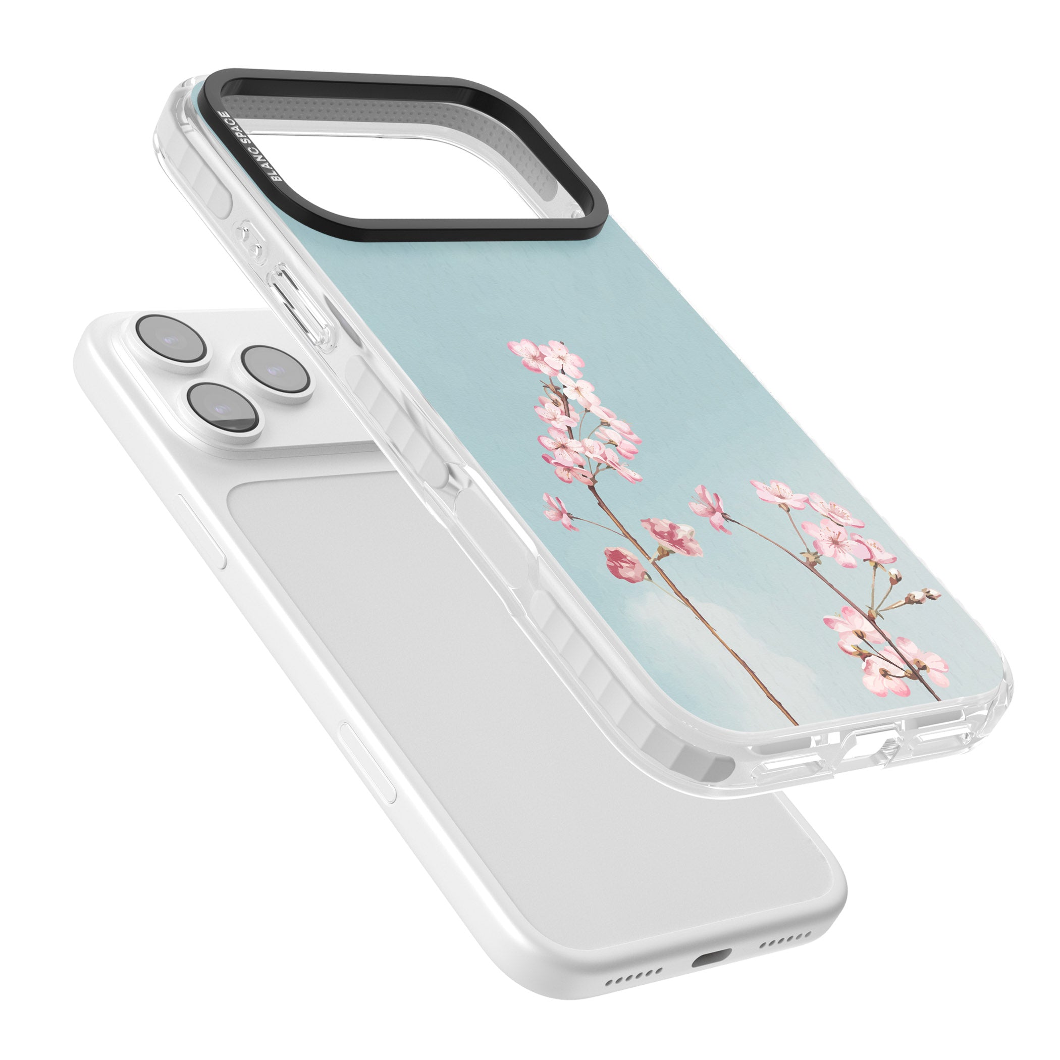 Blossom Flower Sky iPhone 17 Pro Impact Clear Phone Case Colours