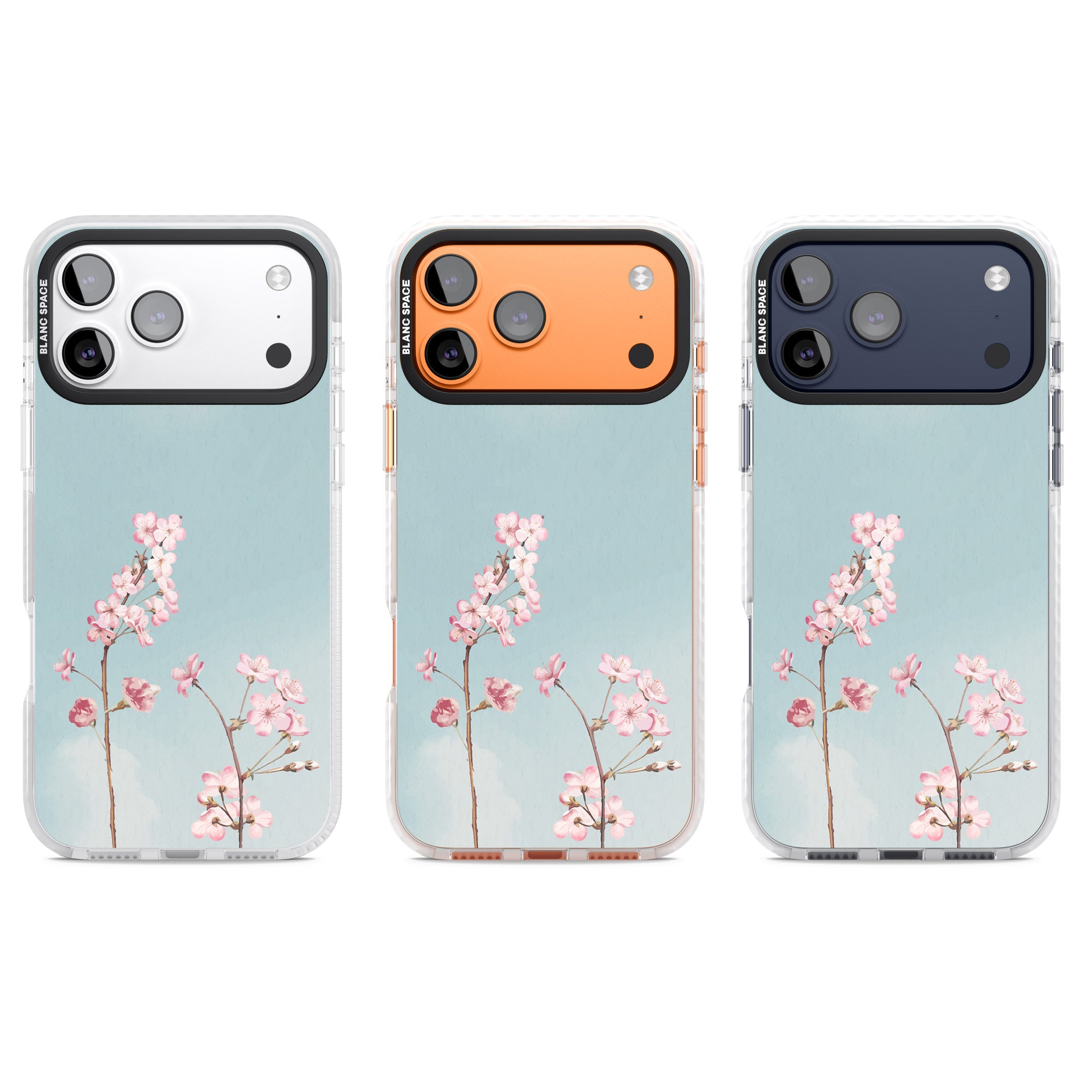 Blossom Flower Sky iPhone 17 Pro Impact Clear Phone Case APT Impact Protection