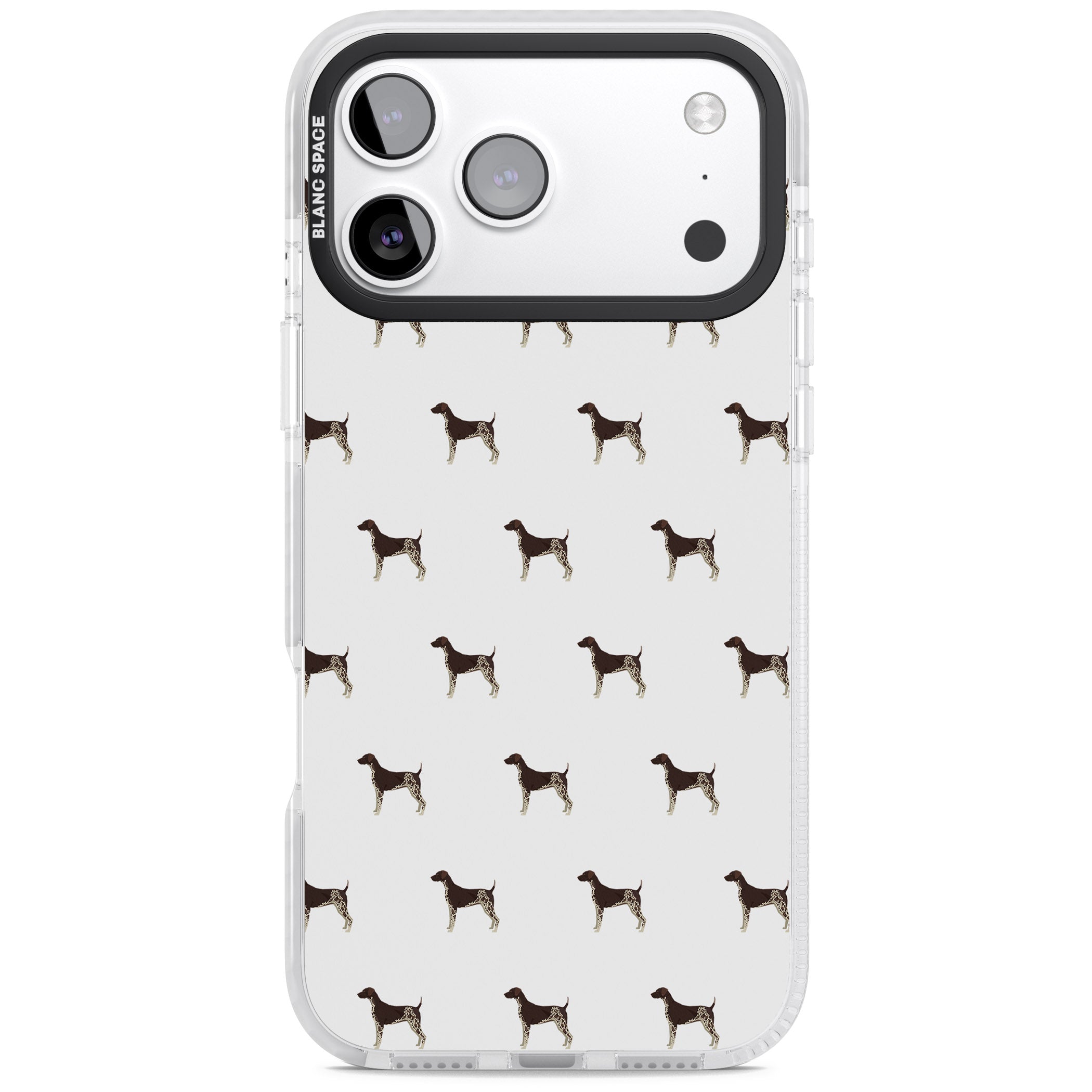 German Shorthaired Pointer Pattern iPhone 17 Pro Impact Clear Phone Case