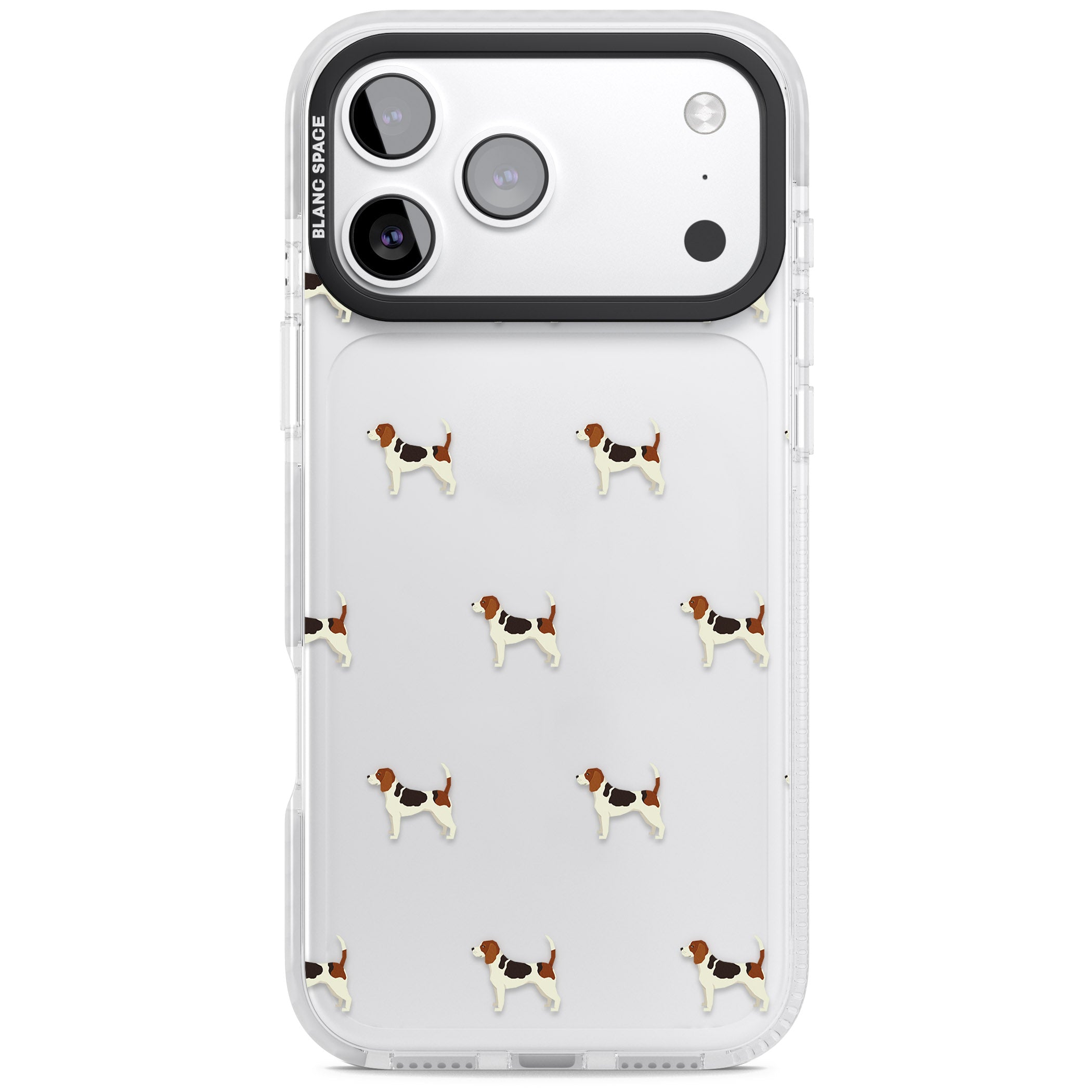 Beagle Dog Pattern iPhone 17 Pro Impact Clear Phone Case