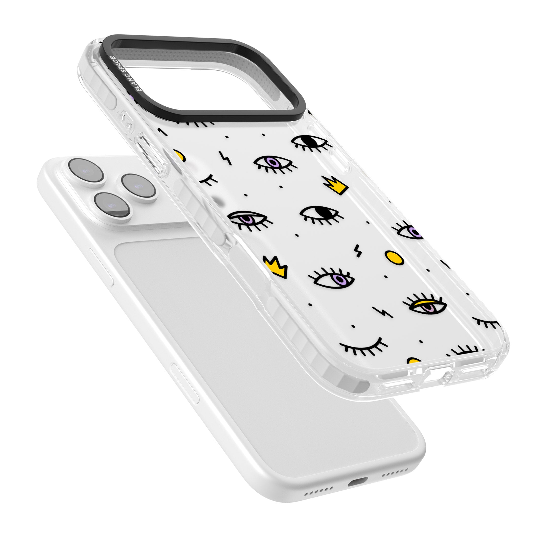 Eyes & Lips Icons iPhone 17 Pro Impact Clear Phone Case Colours