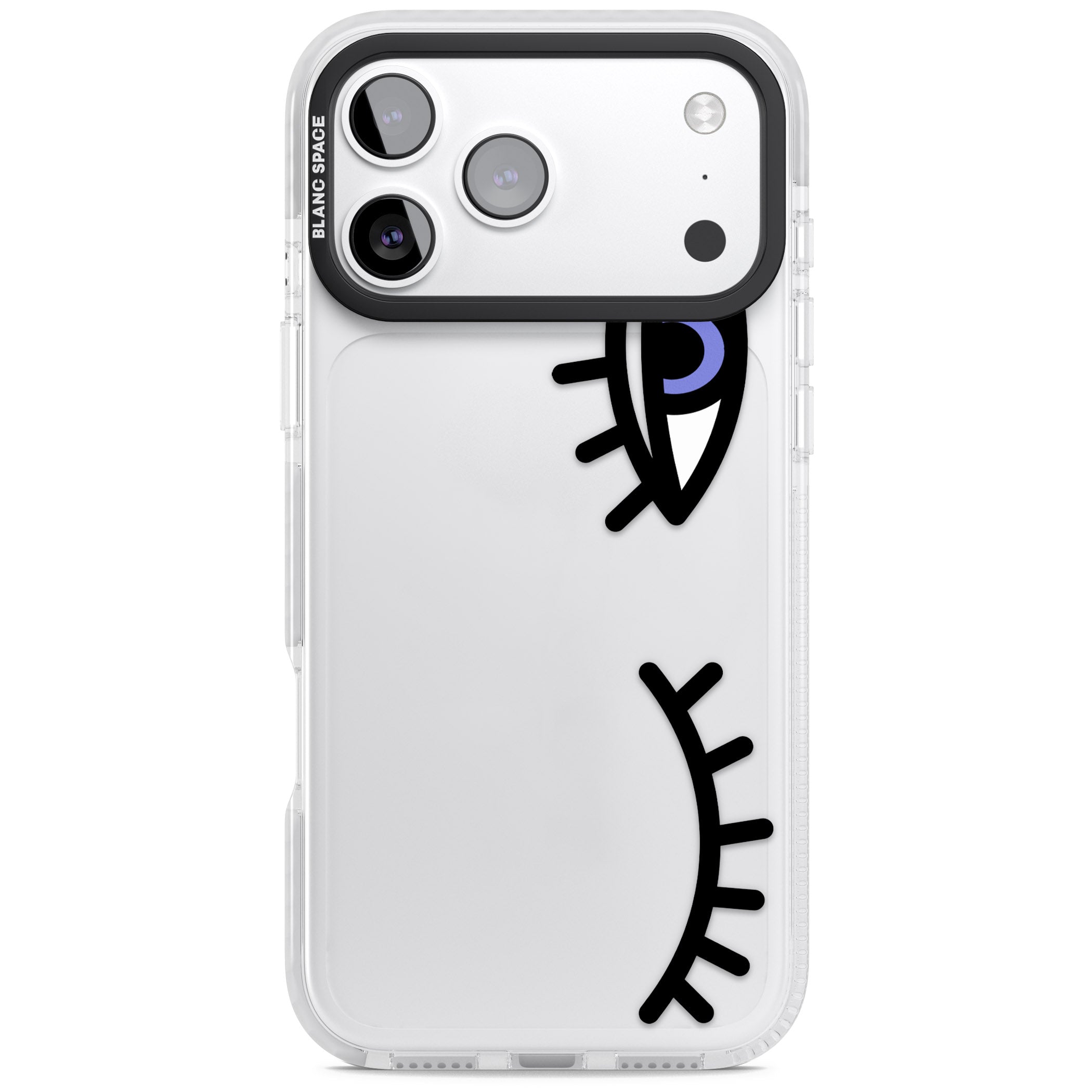 Winking Eyes Transparent Pattern iPhone 17 Pro Impact Clear Phone Case