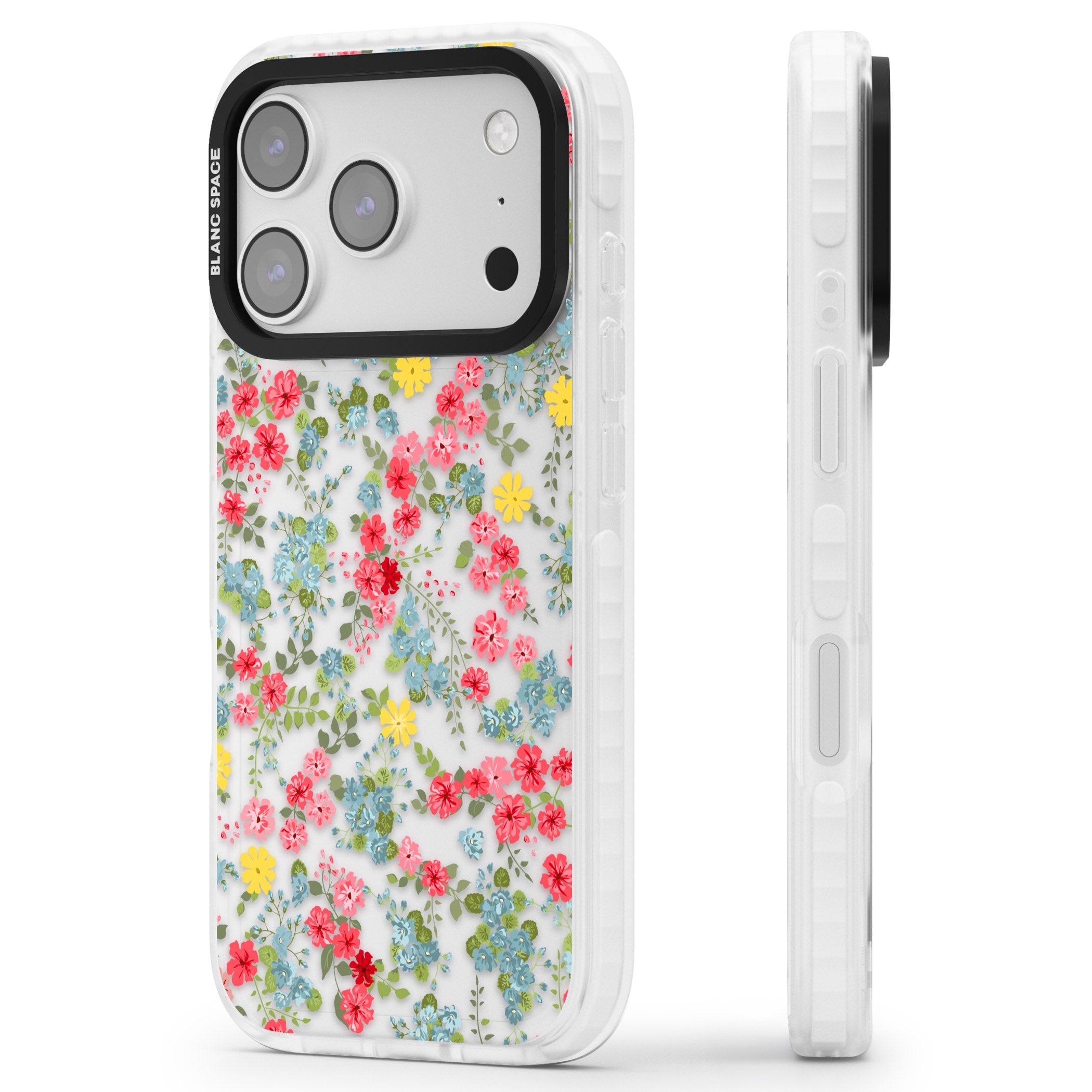 Sanremo Meadow iPhone 17 Pro Impact Clear Phone Case Side Profile