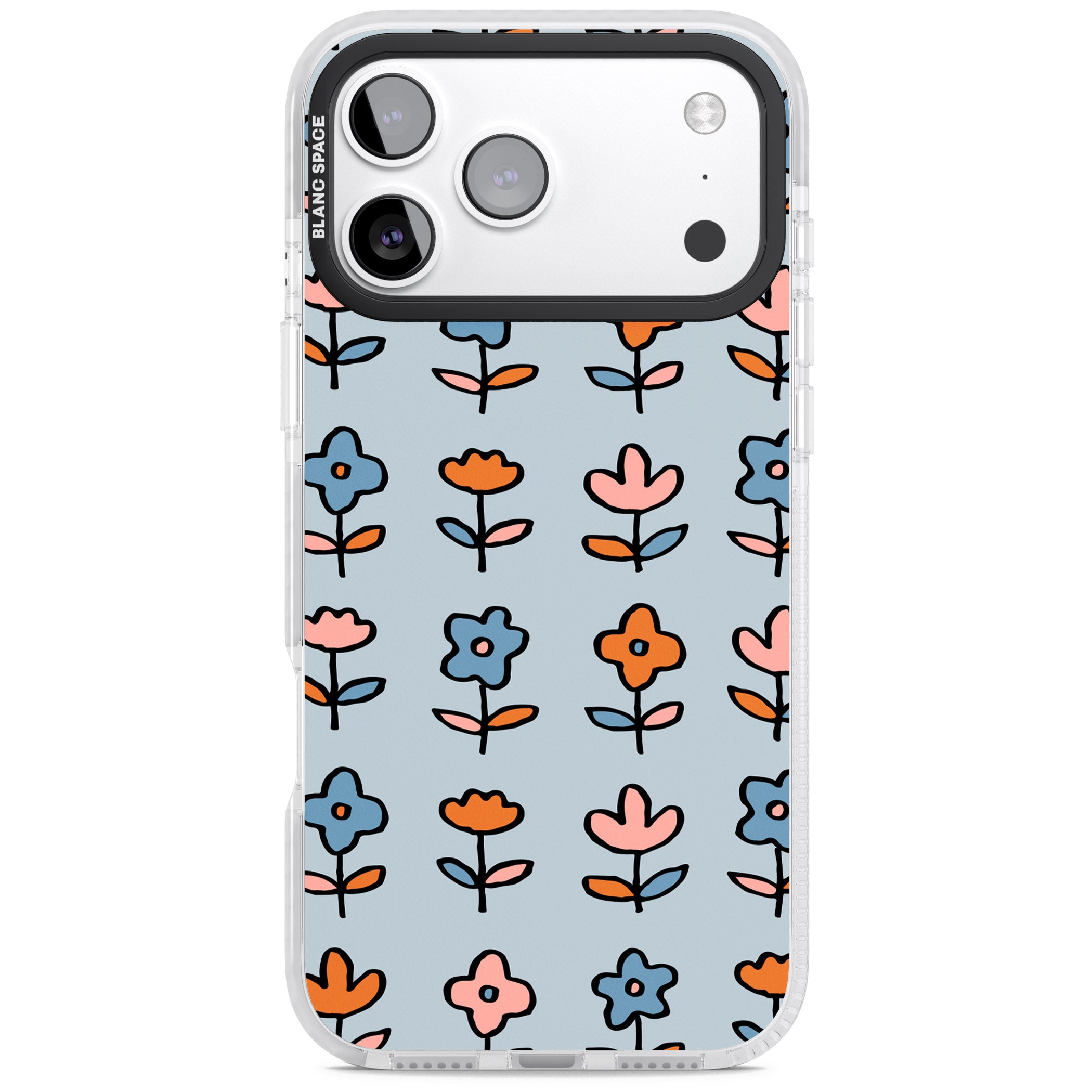 Vintage Floral Array iPhone 17 Pro Impact Clear Phone Case