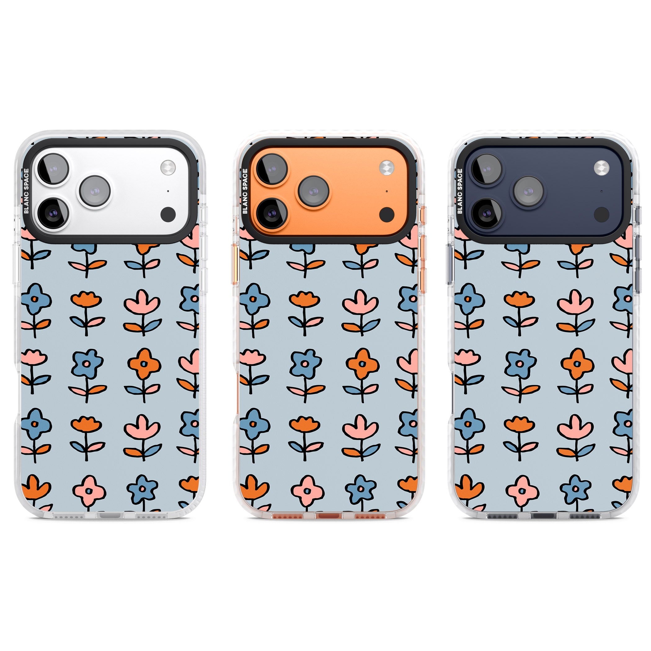 Vintage Floral Array iPhone 17 Pro Impact Clear Phone Case APT Impact Protection