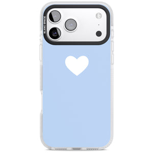 Single Heart Design: White & Baby Blue