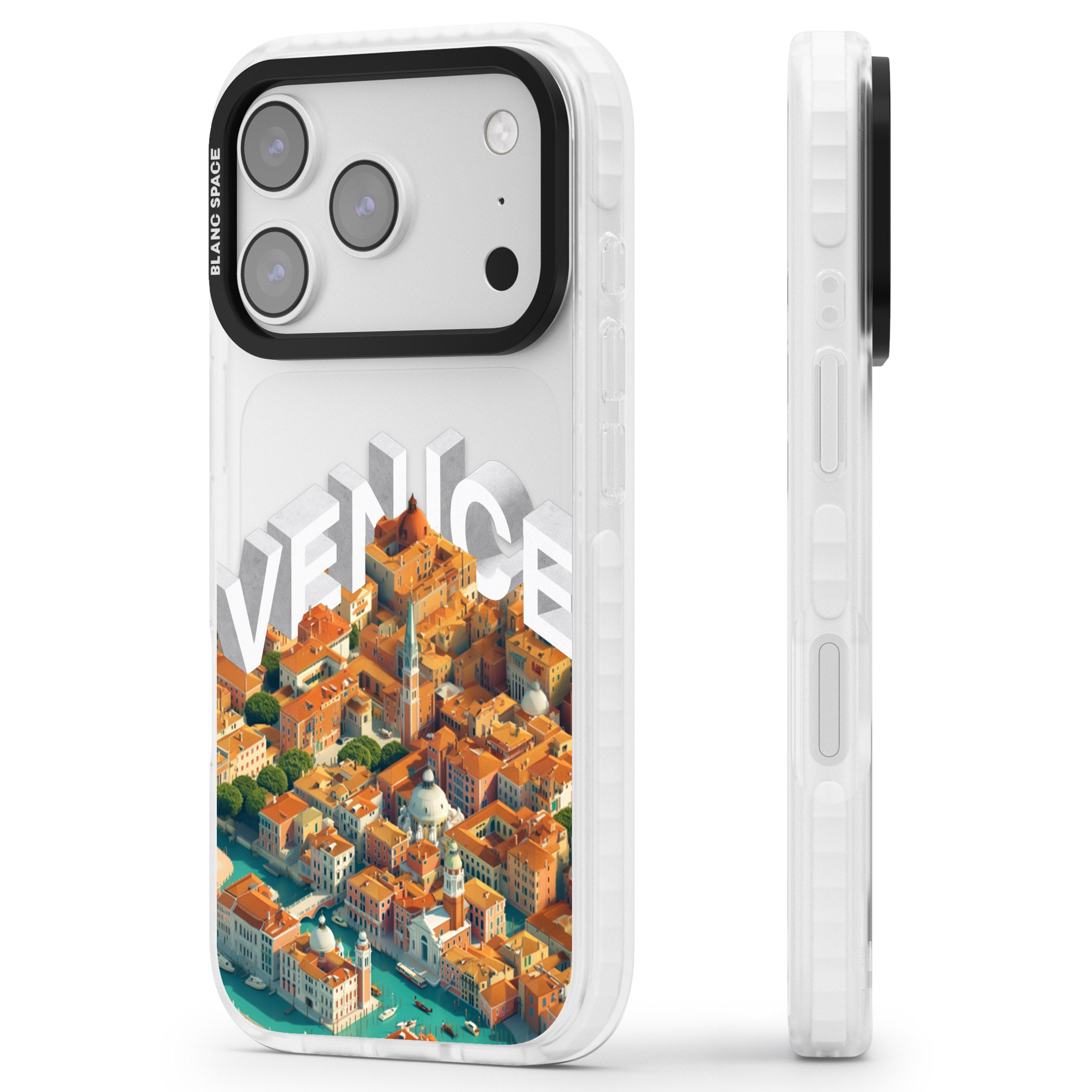 Venice iPhone 17 Pro Impact Clear Phone Case Side Profile