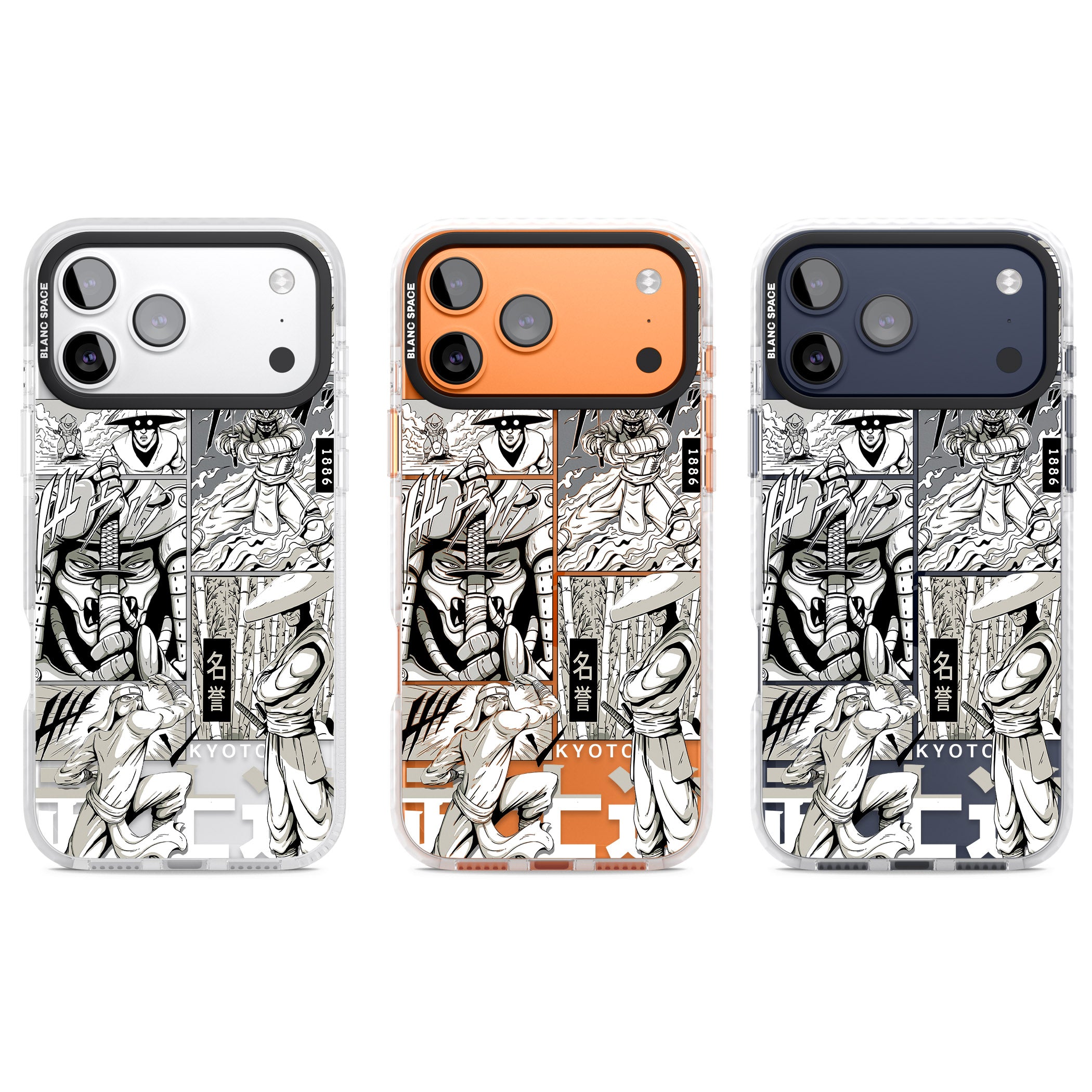 Greyscale Anime Comic iPhone 17 Pro Impact Clear Phone Case APT Impact Protection