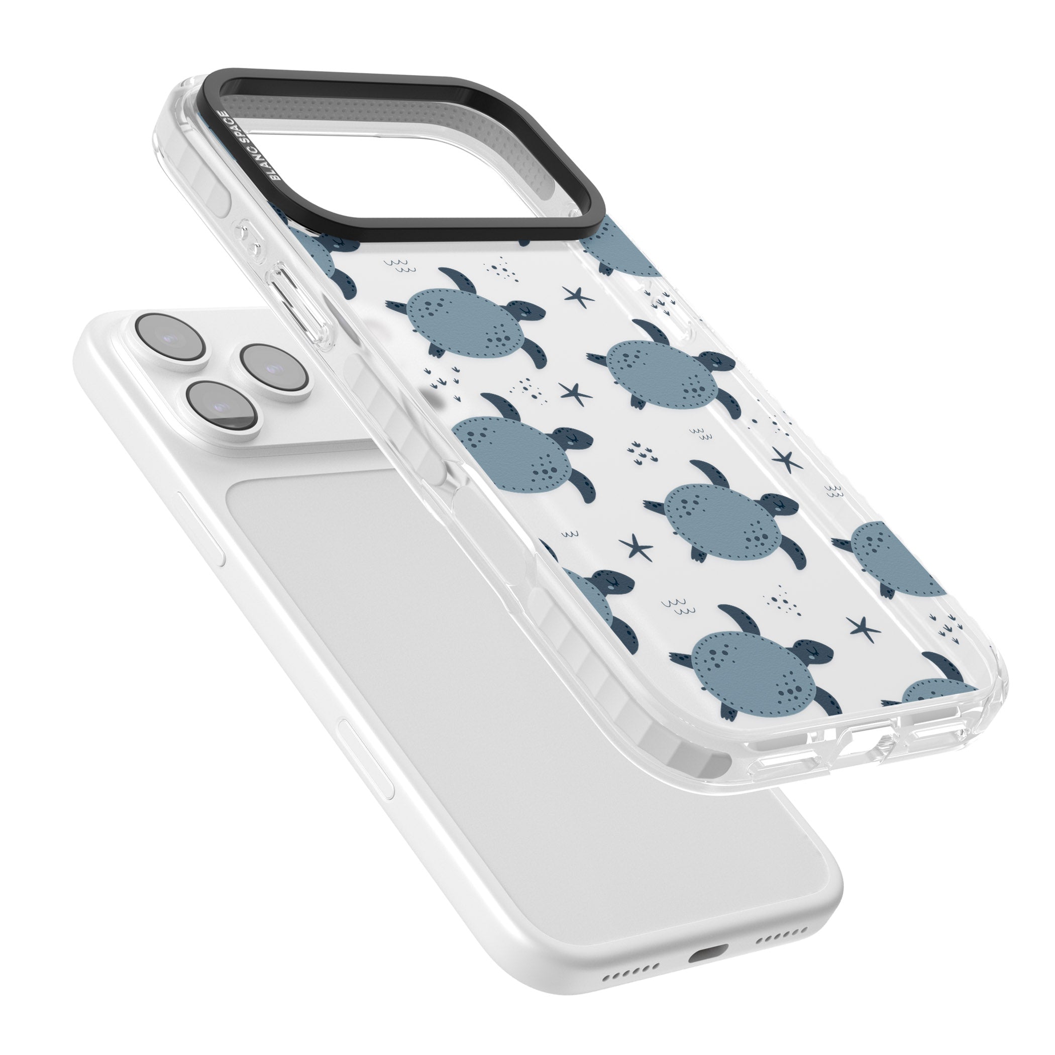 Under The Sea Patterns Sea Turtles (Clear) iPhone 17 Pro Max Impact Clear Phone Case Colours