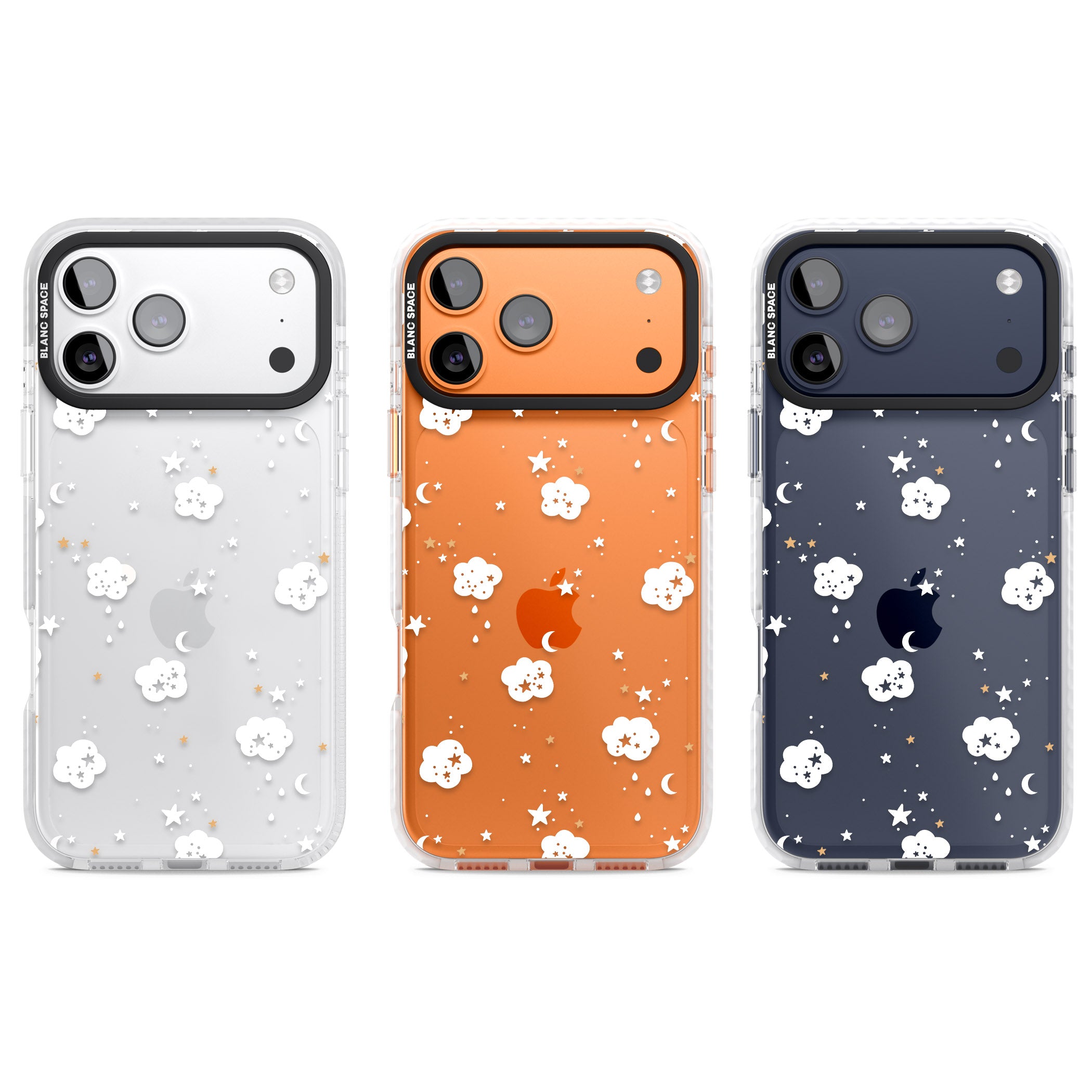 Starry Night Cloud iPhone 17 Pro Impact Clear Phone Case APT Impact Protection